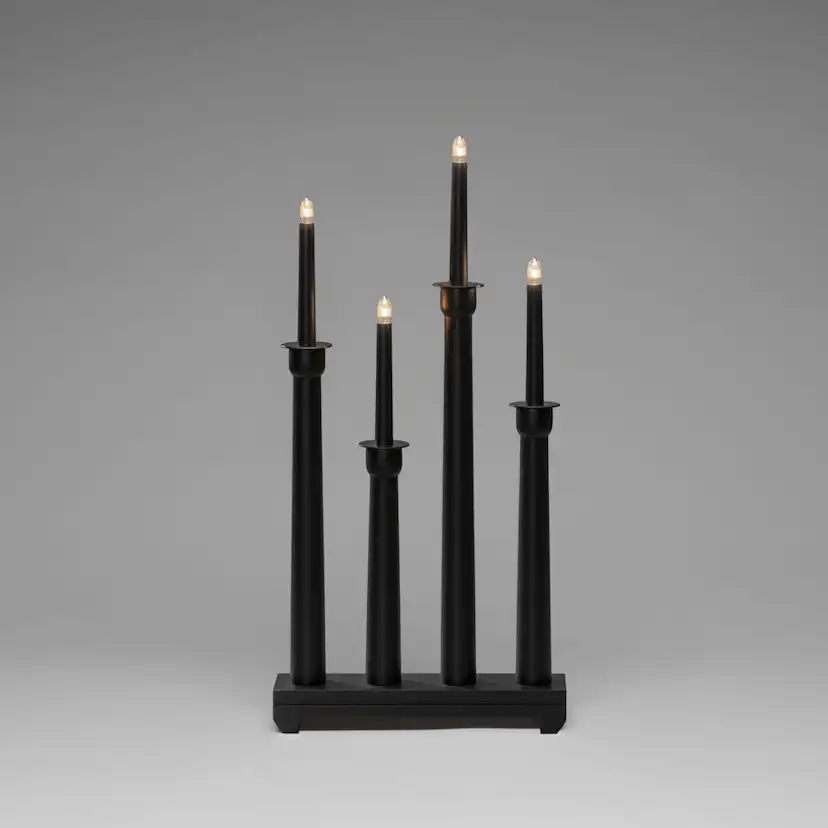 Adventsljusstake Gnosjö Konstsmide 4 Ljus Trä Svart
