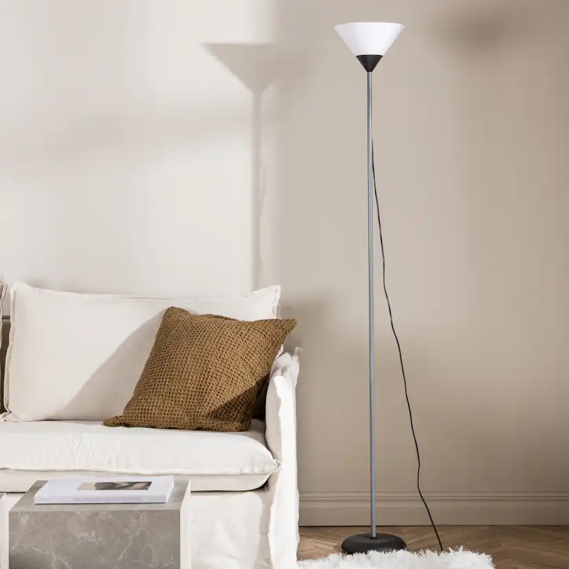 Batang -Floor Lamp - Pink/White Ljusgrå/Vit