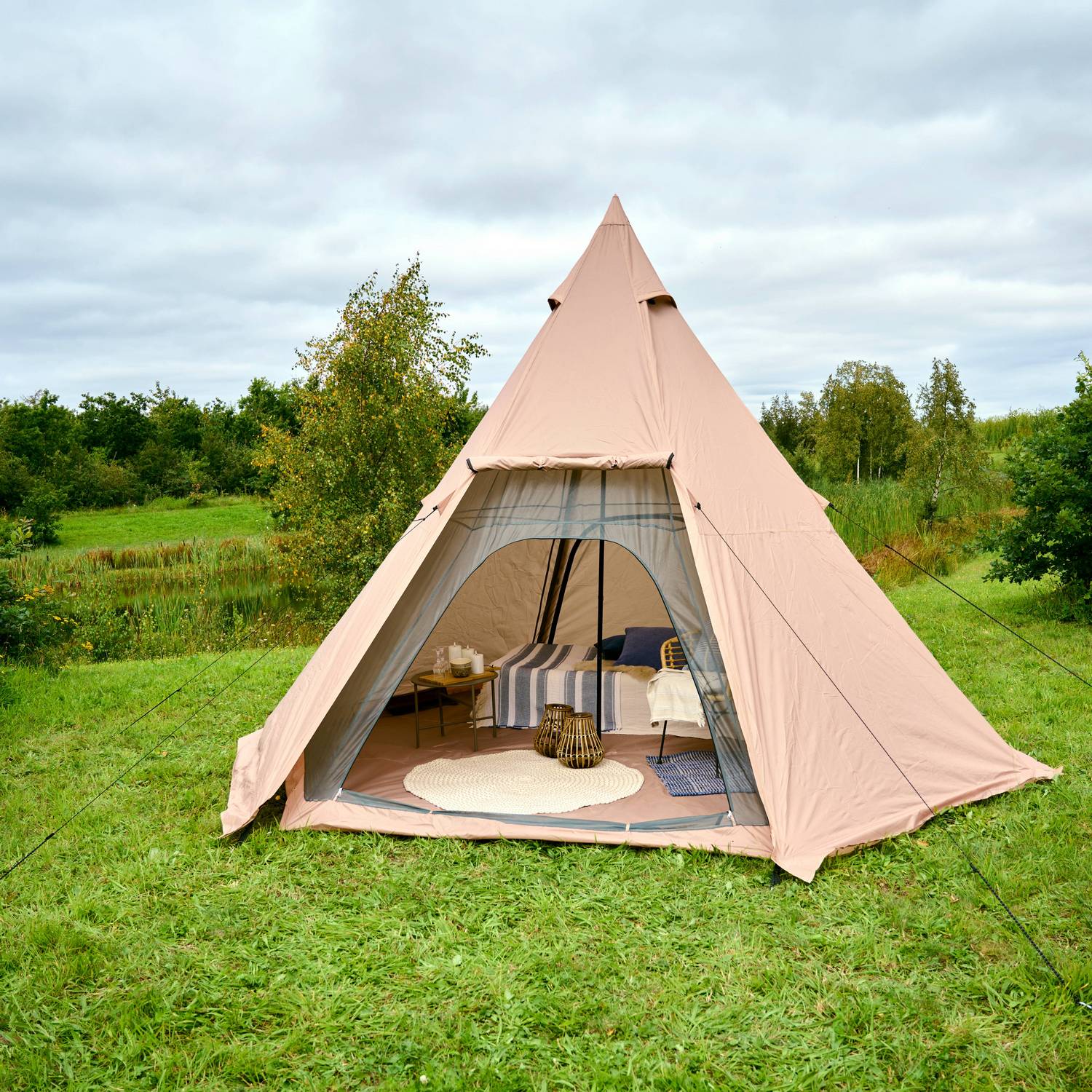 Glampingtält Comfort Graden Outfit Tipi