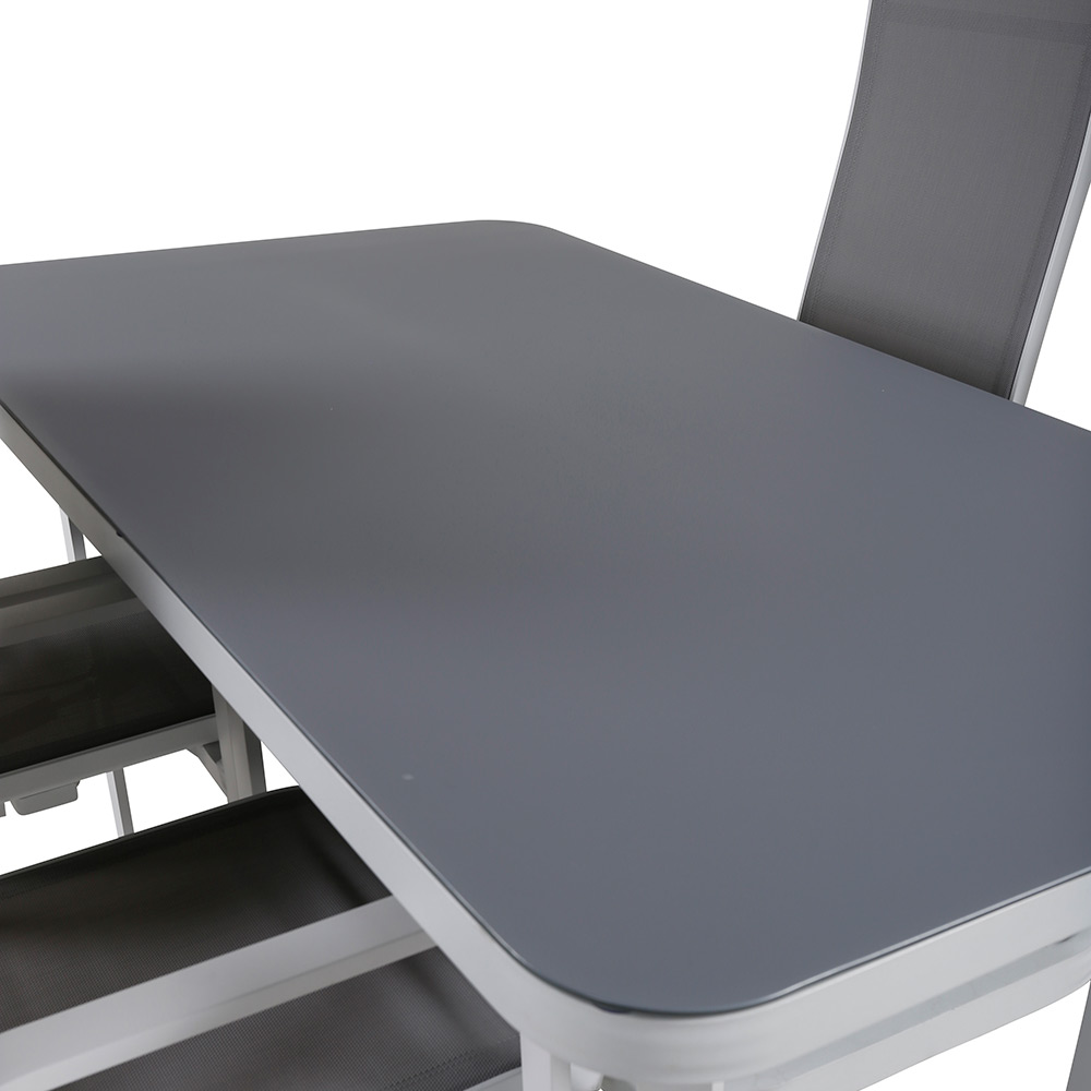 Matgrupp Venture Home Vyn Vit med 4 Curz Matstolar