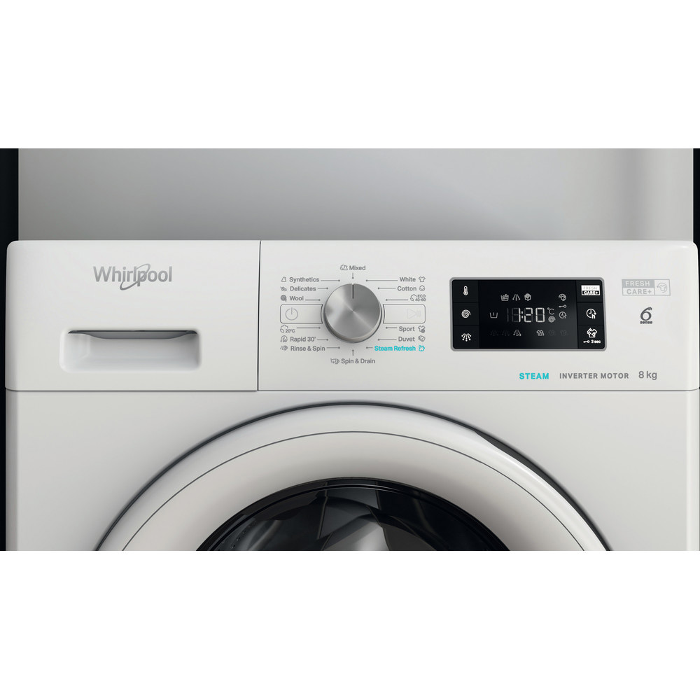 Frontmatad Tvättmaskin Whirlpool FFB 8458 WV EU 8kg Invertermotor FreshCare+