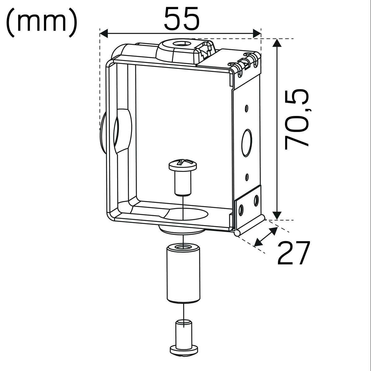Fäste Hide-a-lite Canalis KBB 2-pack