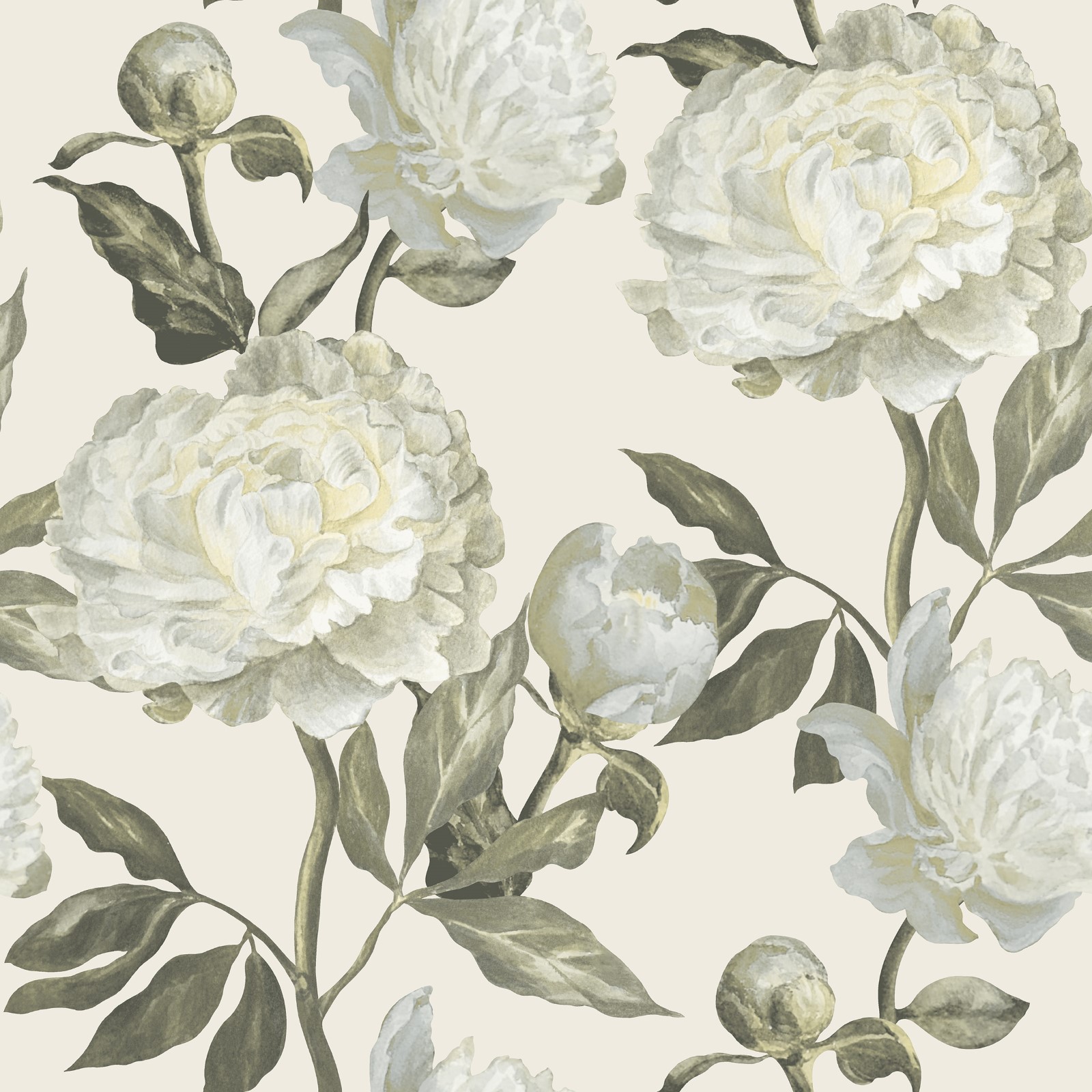 Tapet WOW Peony Naturligt