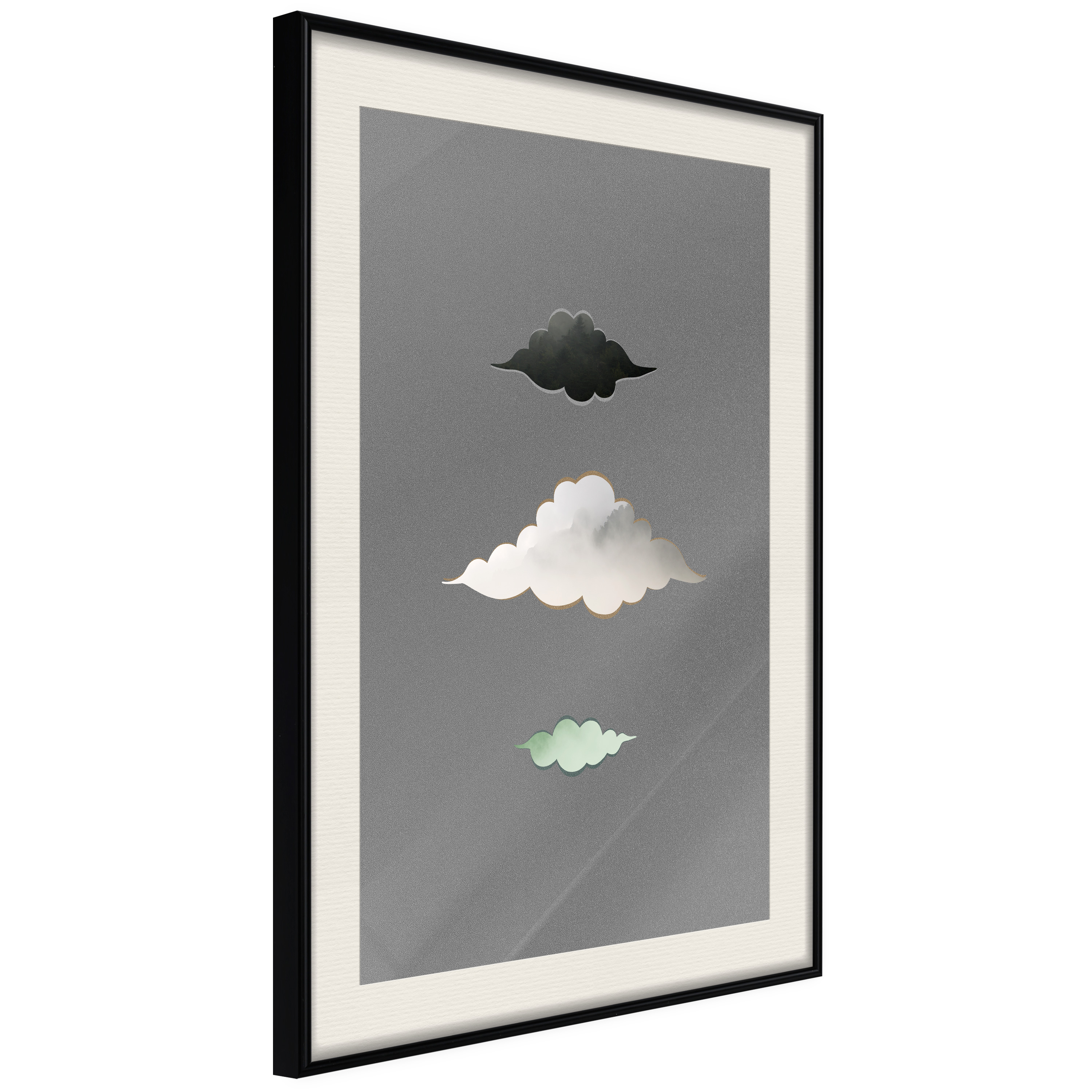 Affisch - Cumulonimbus [Poster] 20x30 Svart ram med passepartout, 20x30 cm