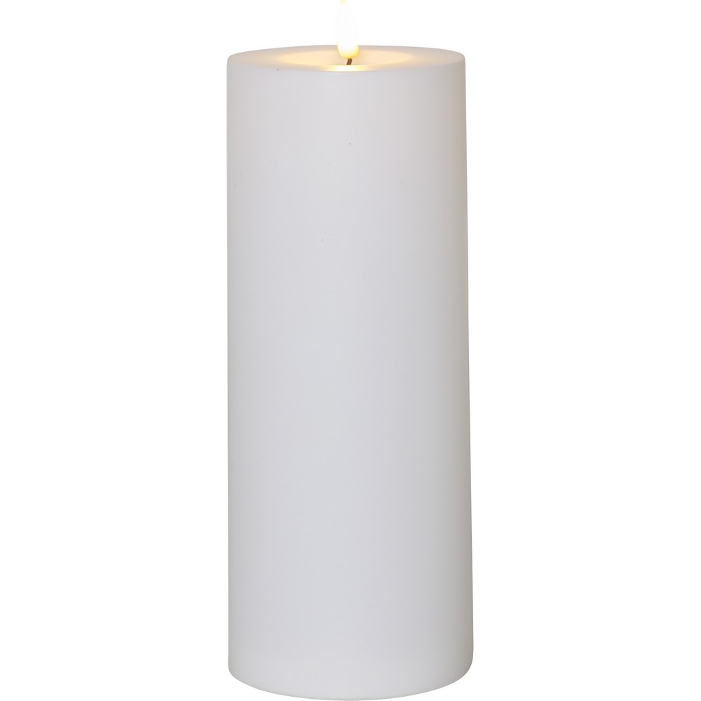 LED-Ljus Star Trading Flamme Rak Vit