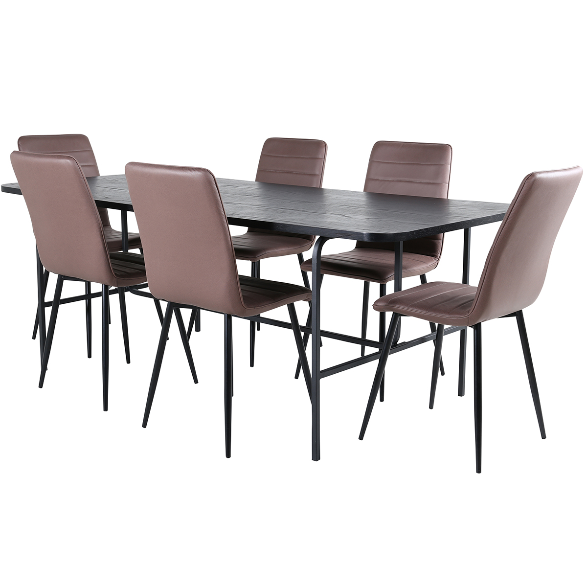 Matgrupp Venture Home Chicago matbord och Walerina matstol Svart