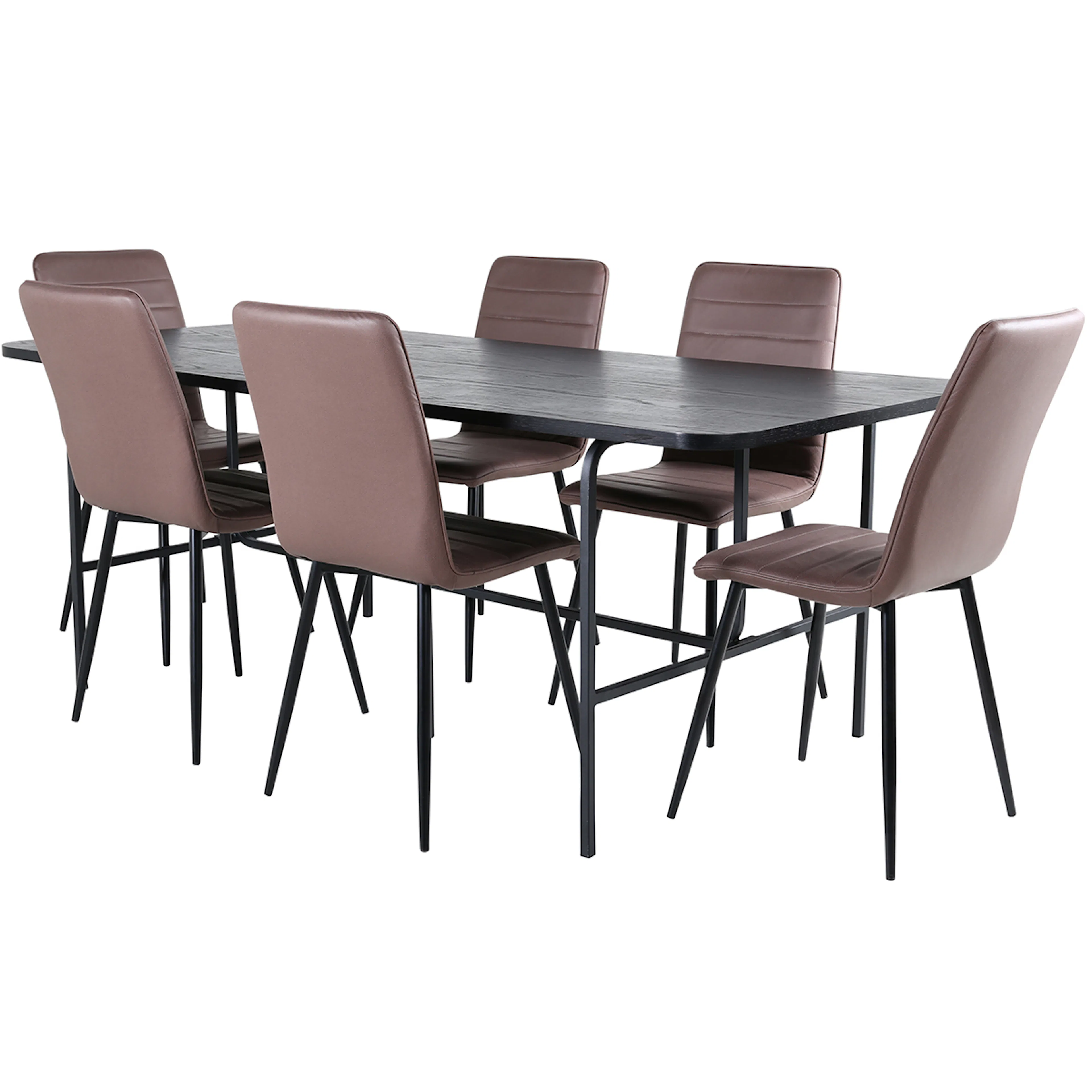 Matgrupp Venture Home Chicago matbord och Walerina matstol Svart