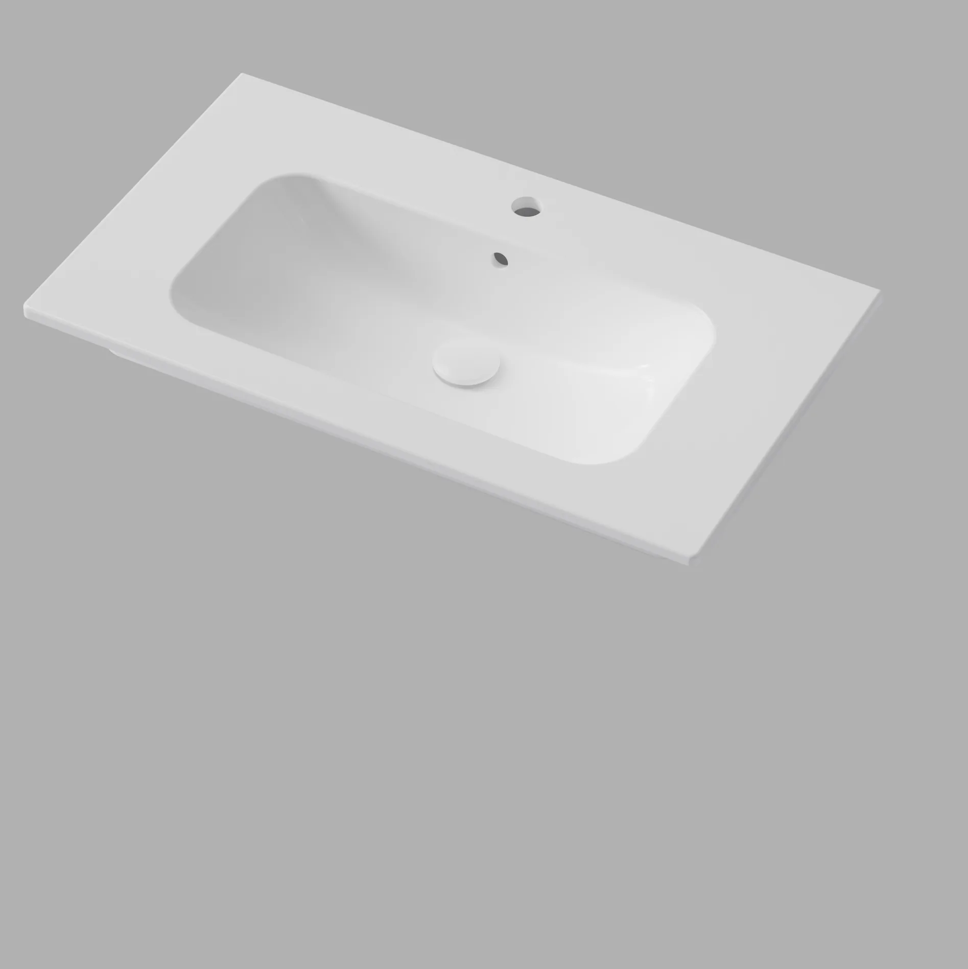 Tvättställ Soft 80,
Glossy White, Porslin,
810x15x465 mm ( 810mm