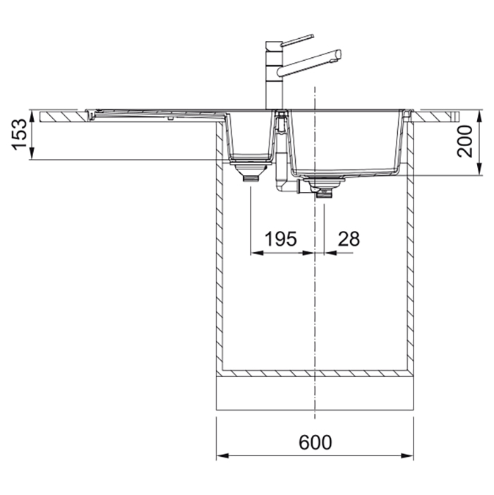 Diskho Franke Sirius S2D 651-100 - Stöttåligt & Värmemtåligt Material