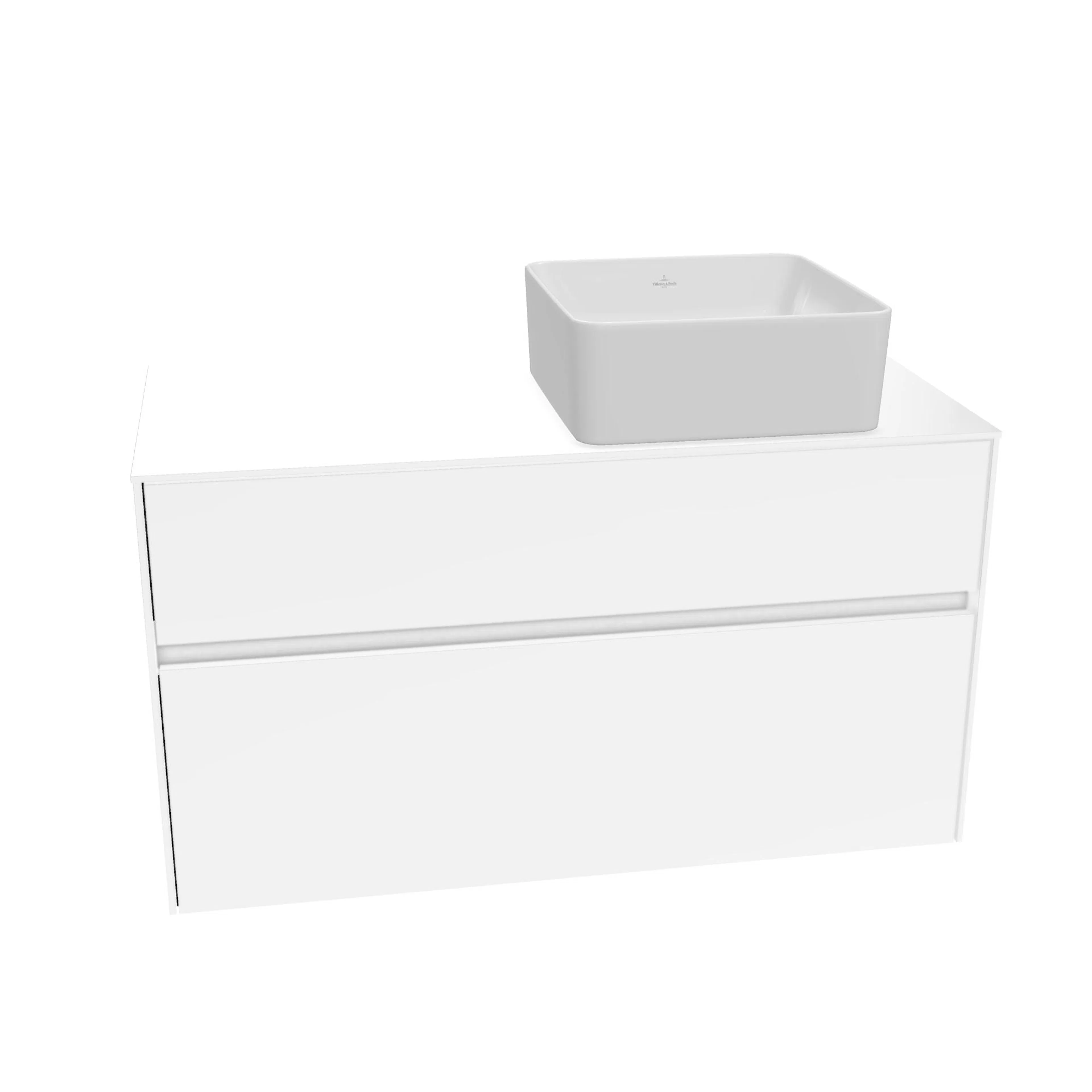 Tvättställsskåp Villeroy & Boch Collaro C04000DH Vit Högblank B: 1000 mm för Tvättställ Höger utan Belysning