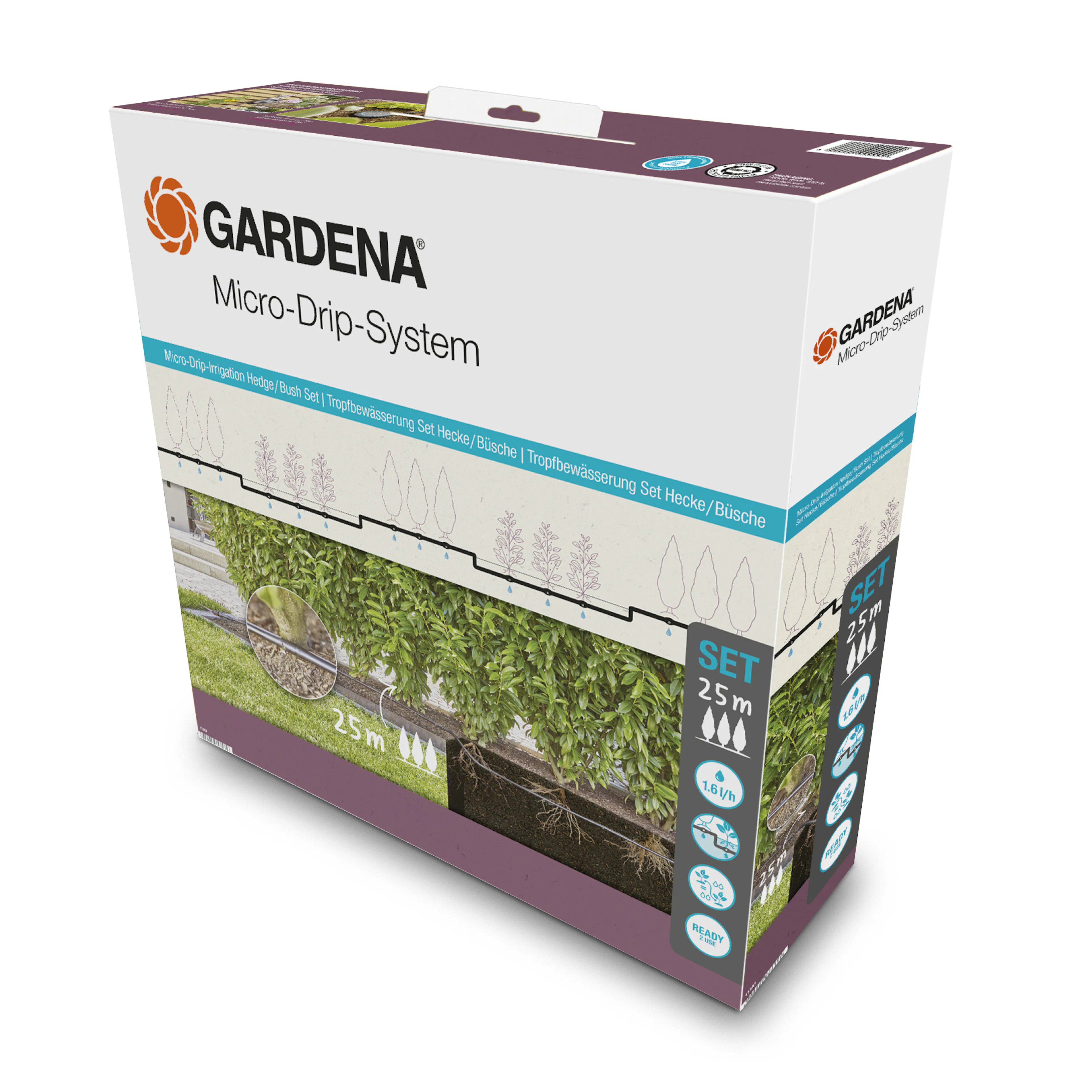 Droppslang Gardena Micro-Drip Set 25 m Ovan och Under Jord