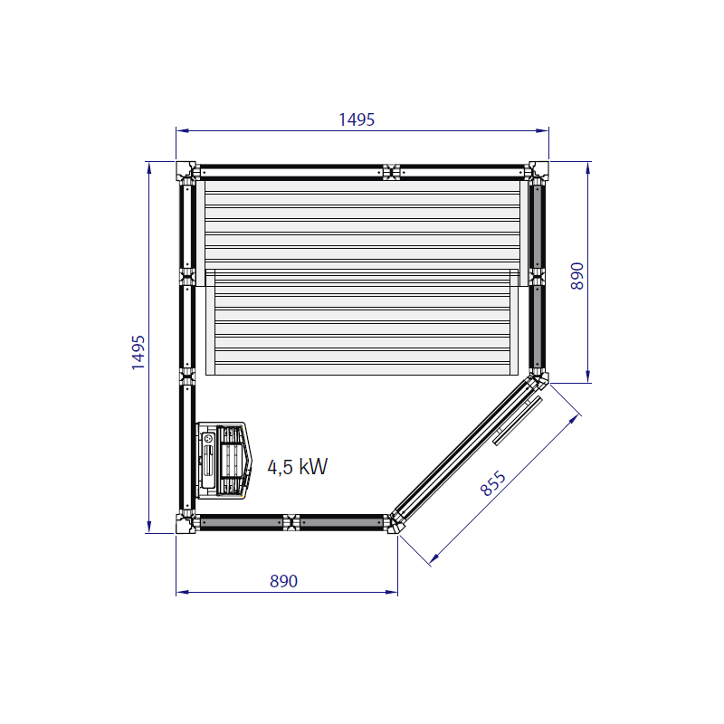 Basturum Tylö Impression i1515/c Vit