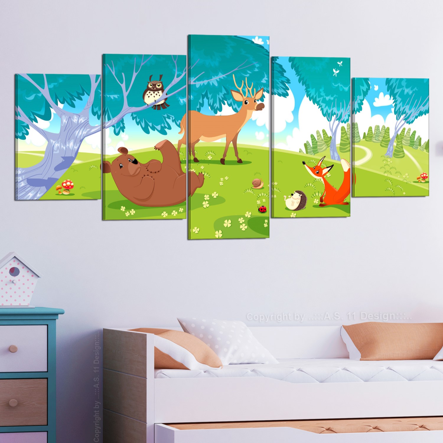 Tavla Arkiio Friendly Animals 5 delar