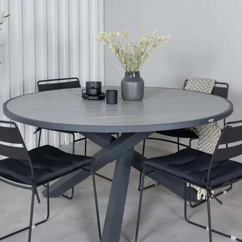 Matgrupp Utomhus Venture Home Pincy med 4 Lawrence Trädgårdsstolar