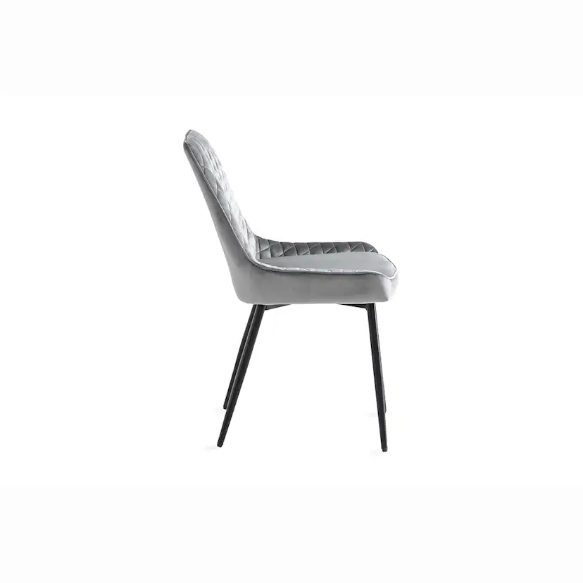 Matstol In Living Hennebyn Sammetsklädd Grå Stol 2 st