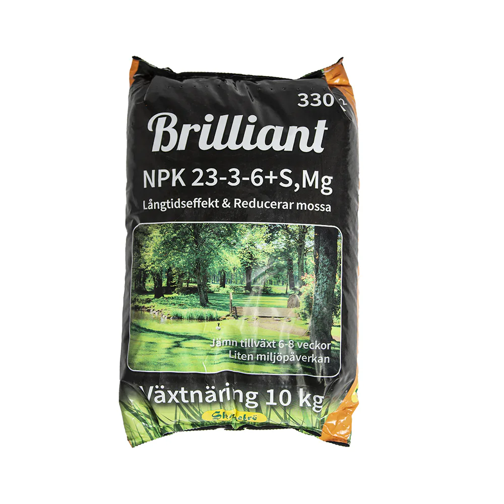 Gräsgödsel Skånefrö Brilliant 10 kg, Långtidsverkande Gräsmattegödsel & Gödsel för Gräsmatta