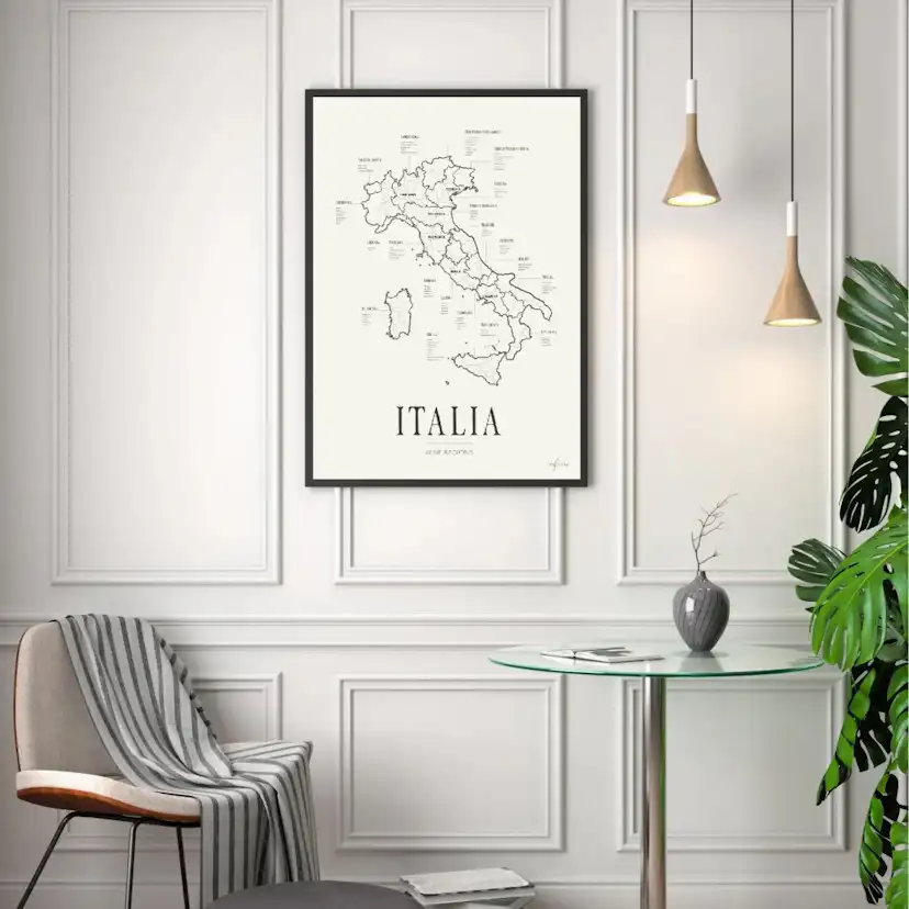 Poster Corkframes Vinkarta Italien