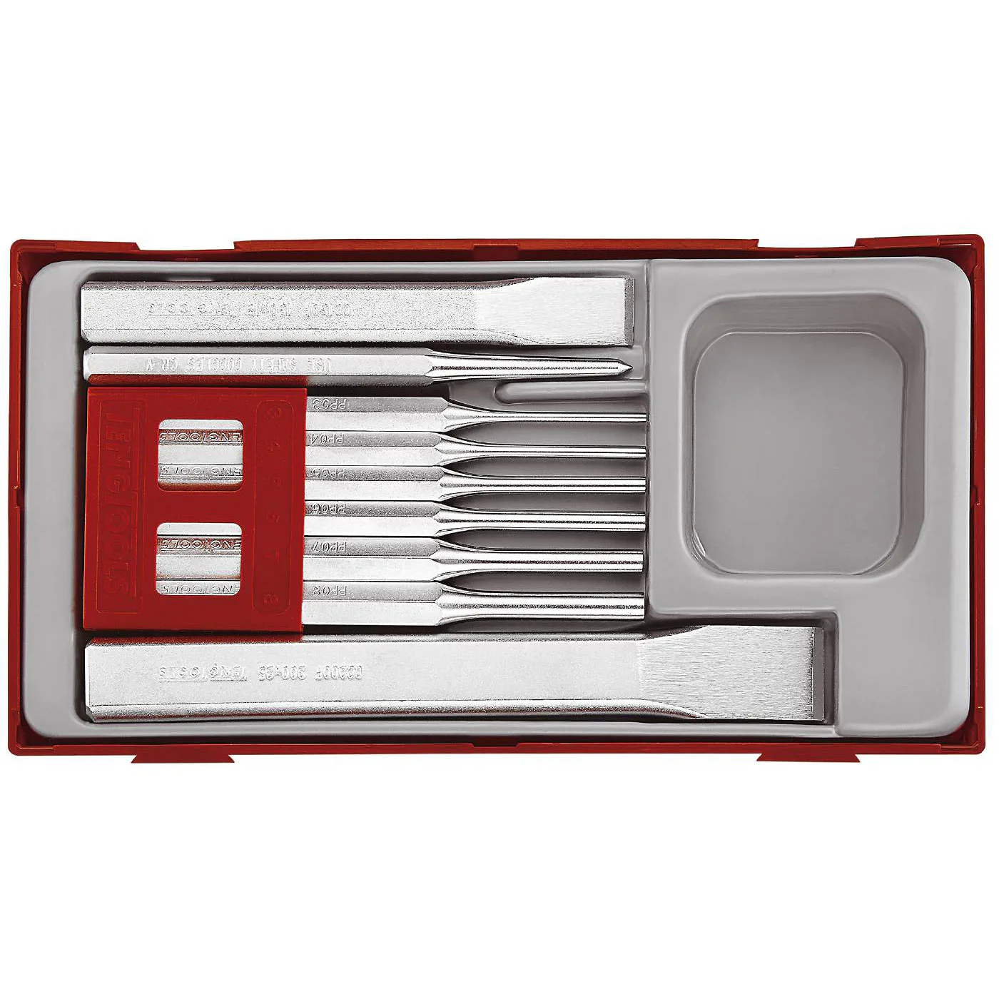 Mejsel-/dorn-/körnare sats 9 delar Teng Tools TTPC09