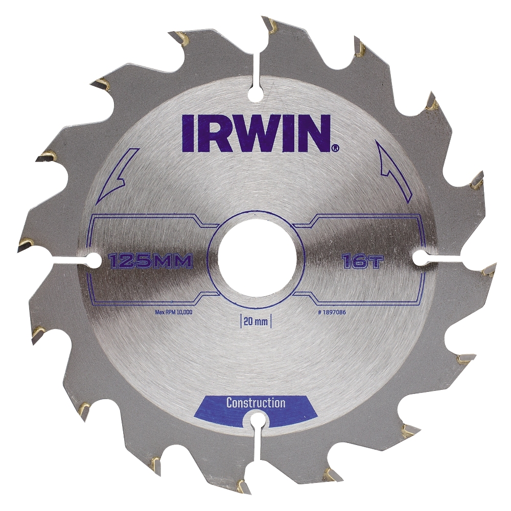 Sågklinga Irwin 125x20/16mm 16t 2,5mm