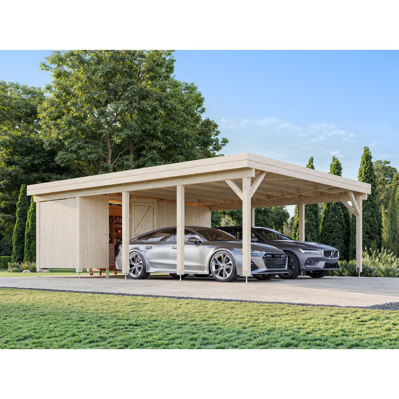 Carport Palmako Karl 40,6 m2 med Förråd