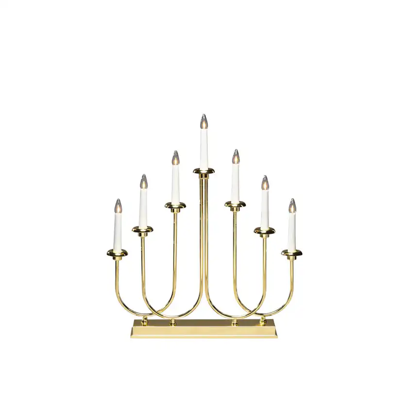 Adventsljusstake Gnosjö Konstsmide 2052-810TR 7 Ljus Mässing
