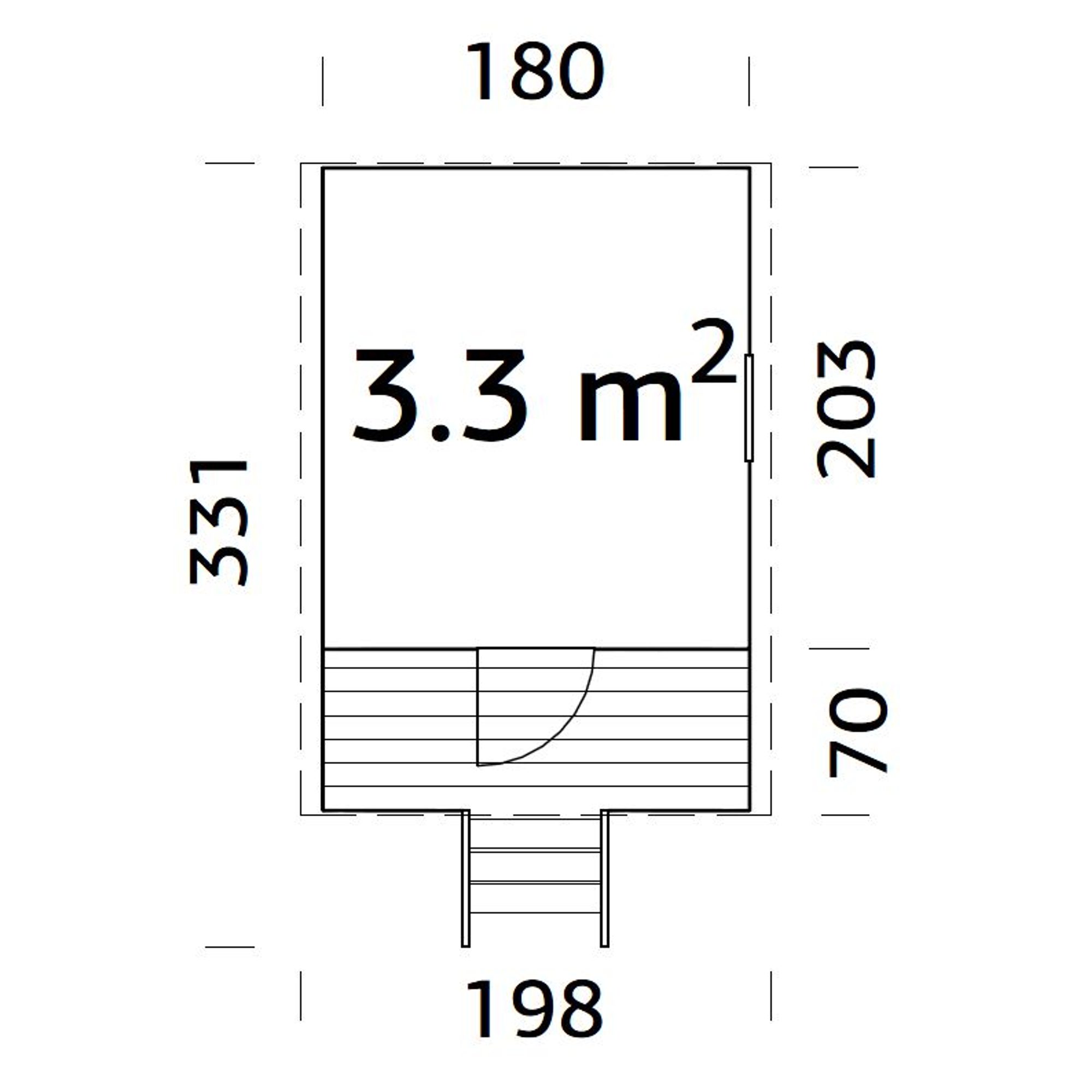 Lekstuga Palmako Huck 3,3 m2