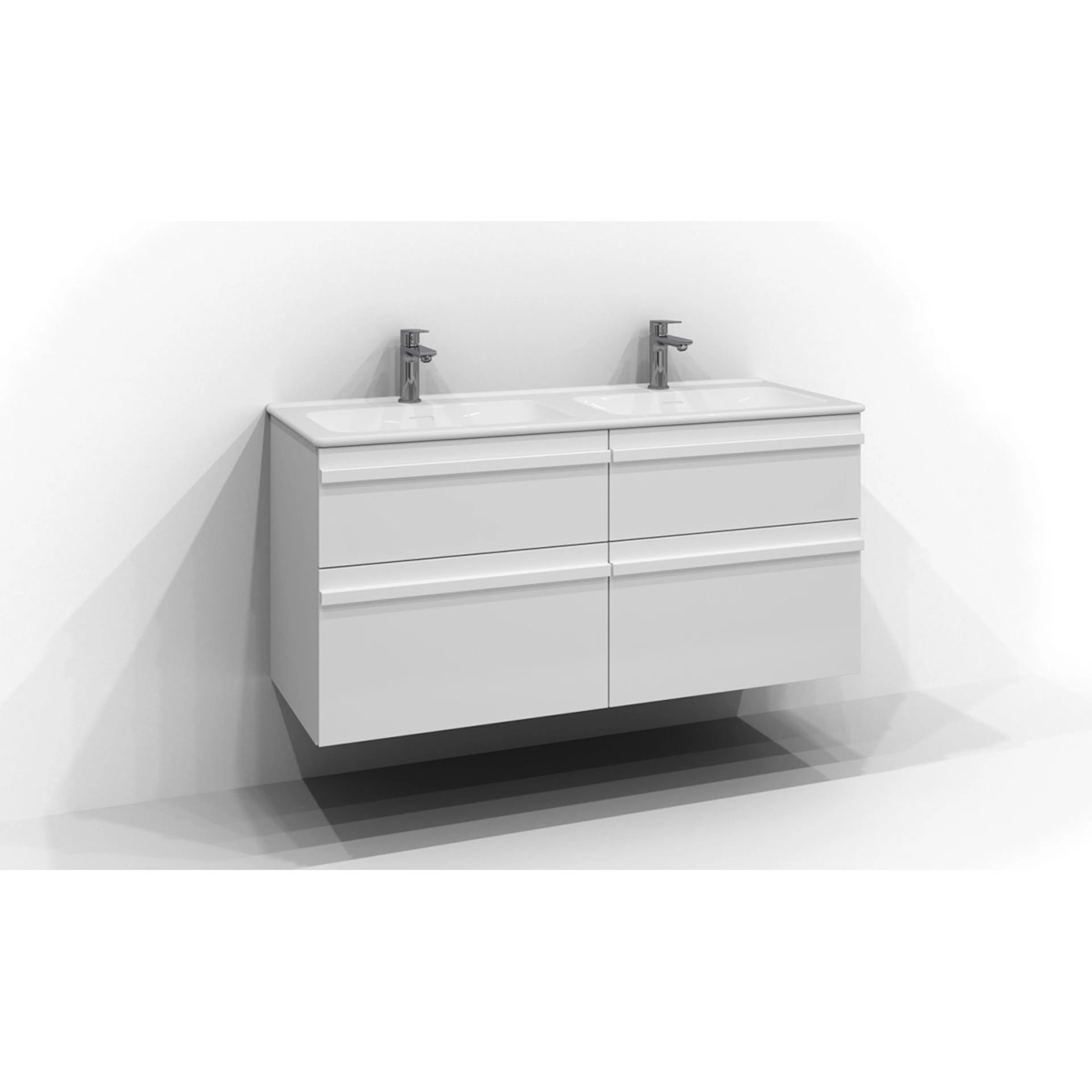 Poe Udel 120x45D Vit 4L Lst Vit, B: 1200 mm, Integrerat handtag