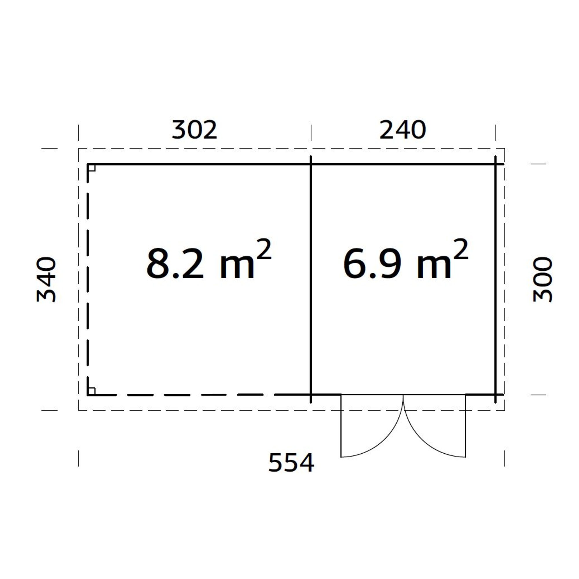 Ella 6,9+8,2 m2 Obehandlad
