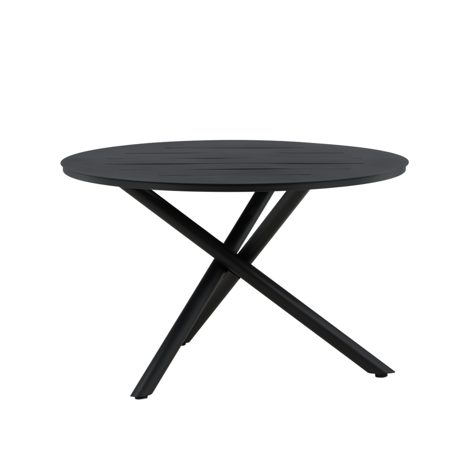 Alma Dining Table - Black Alu - ø120cm Svart