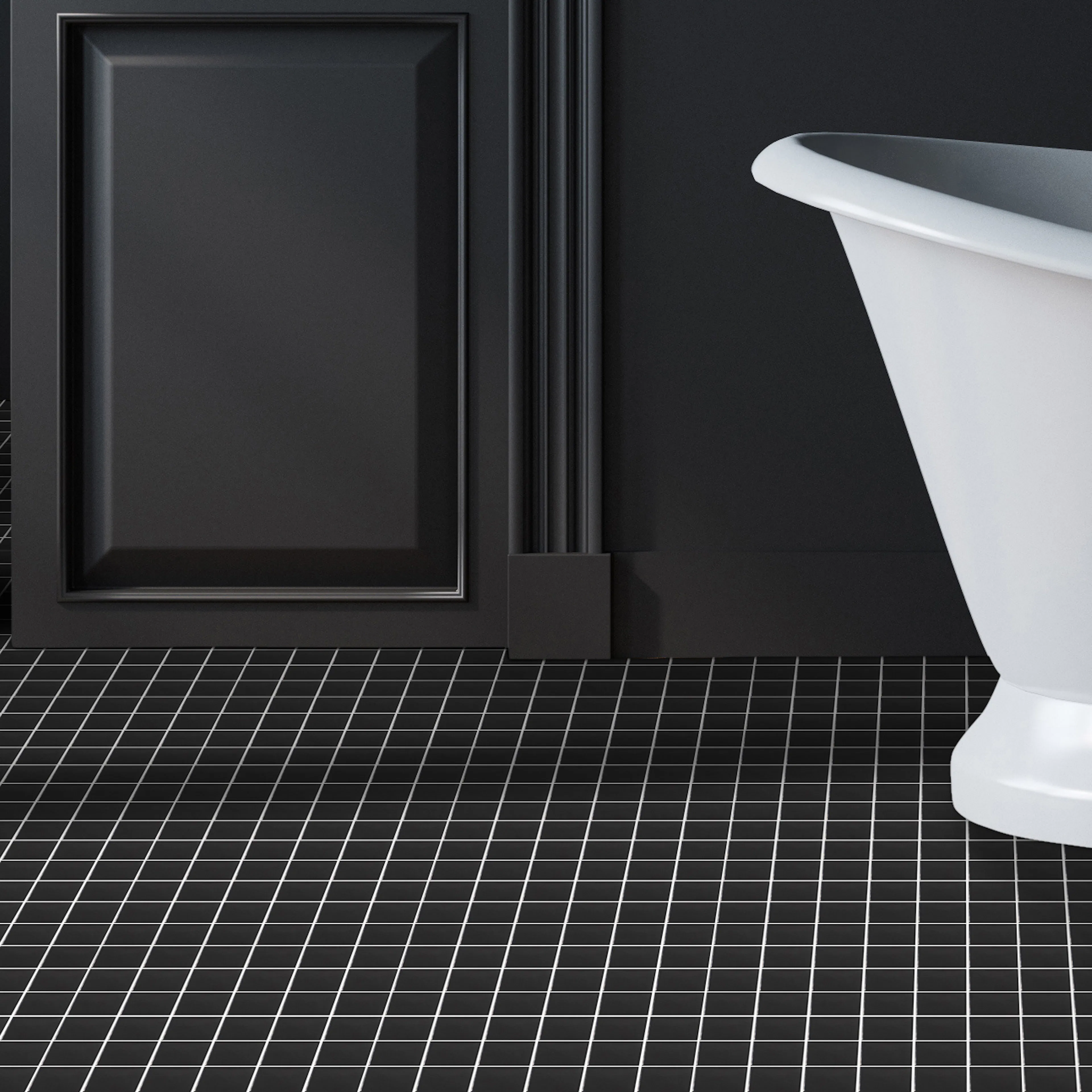 Klinkermosaik Arredo Titan Svart Blank 5x5 cm