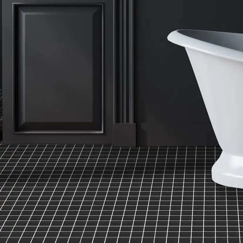 Klinkermosaik Arredo Titan Svart Blank 5x5 cm