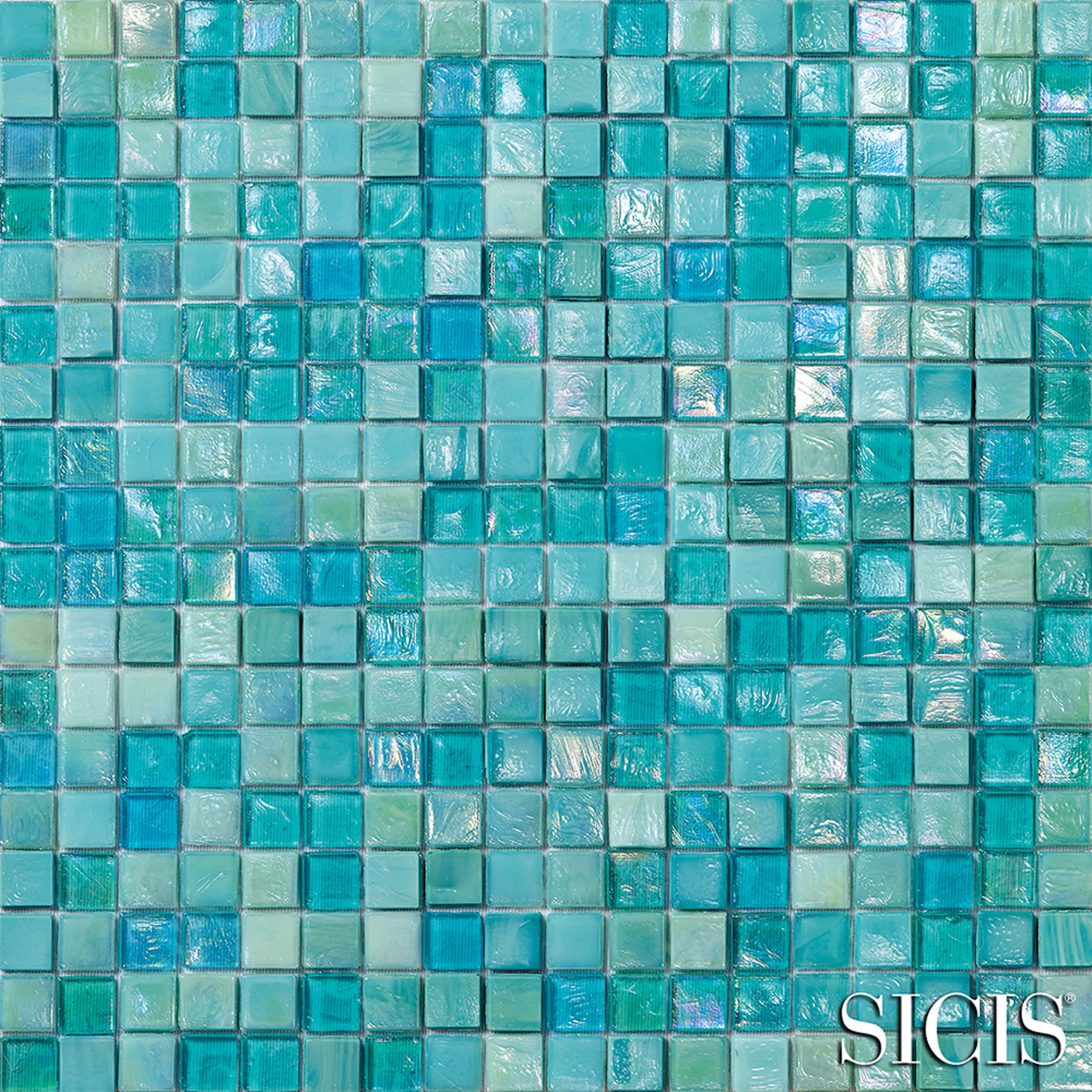 Kristallmosaik Sicis Thyme Blends Turkos 1,5x1,5 cm