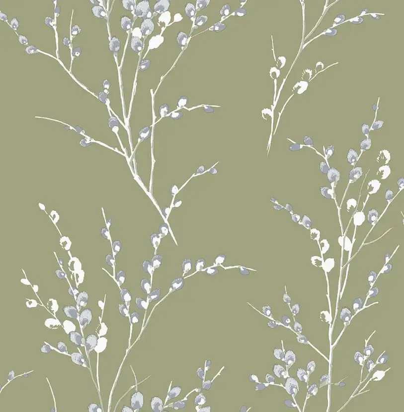 Tapet Laura Ashley Pussy Willow Moss Grön 121074