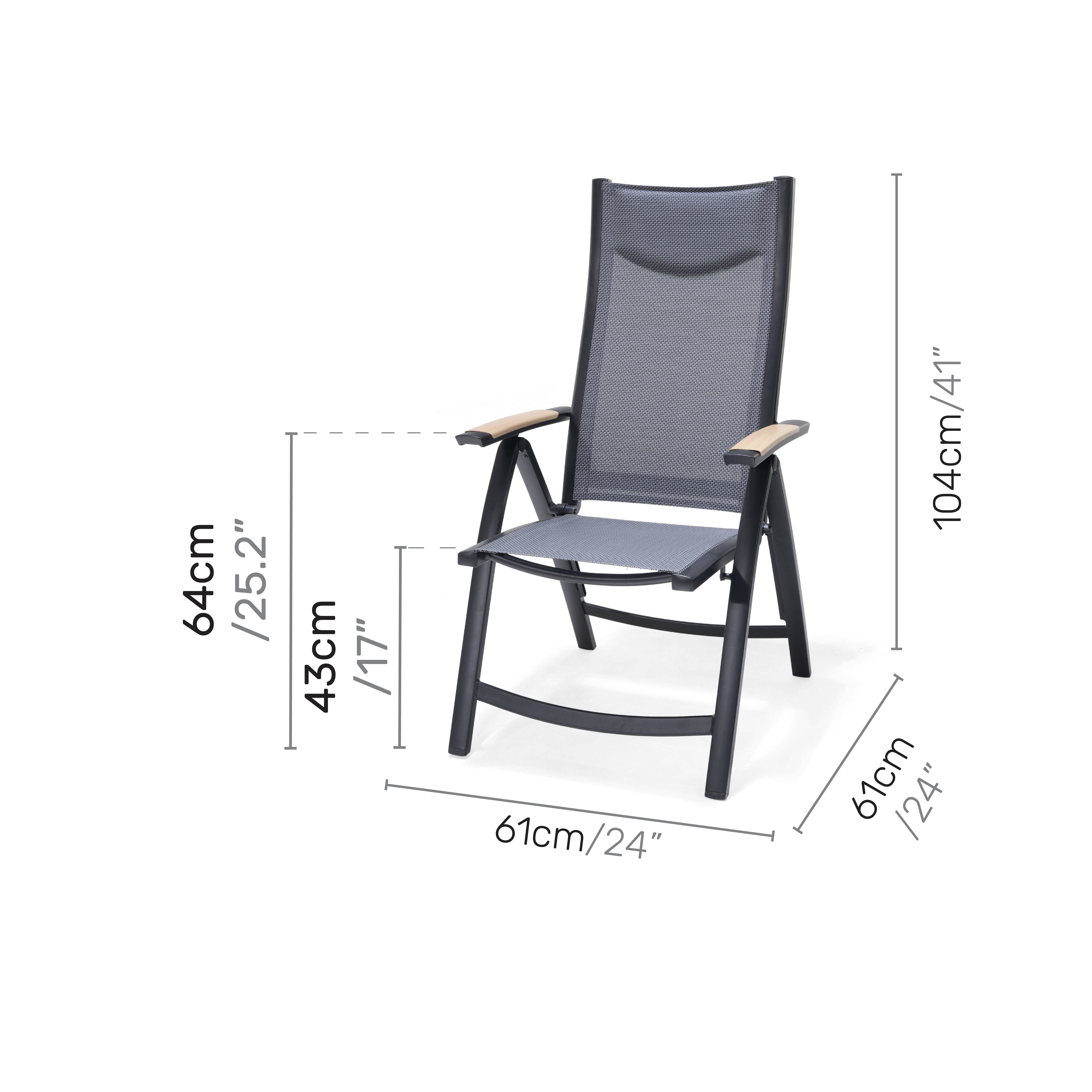 Positionsstol LifestyleGarden Panama 61 cm