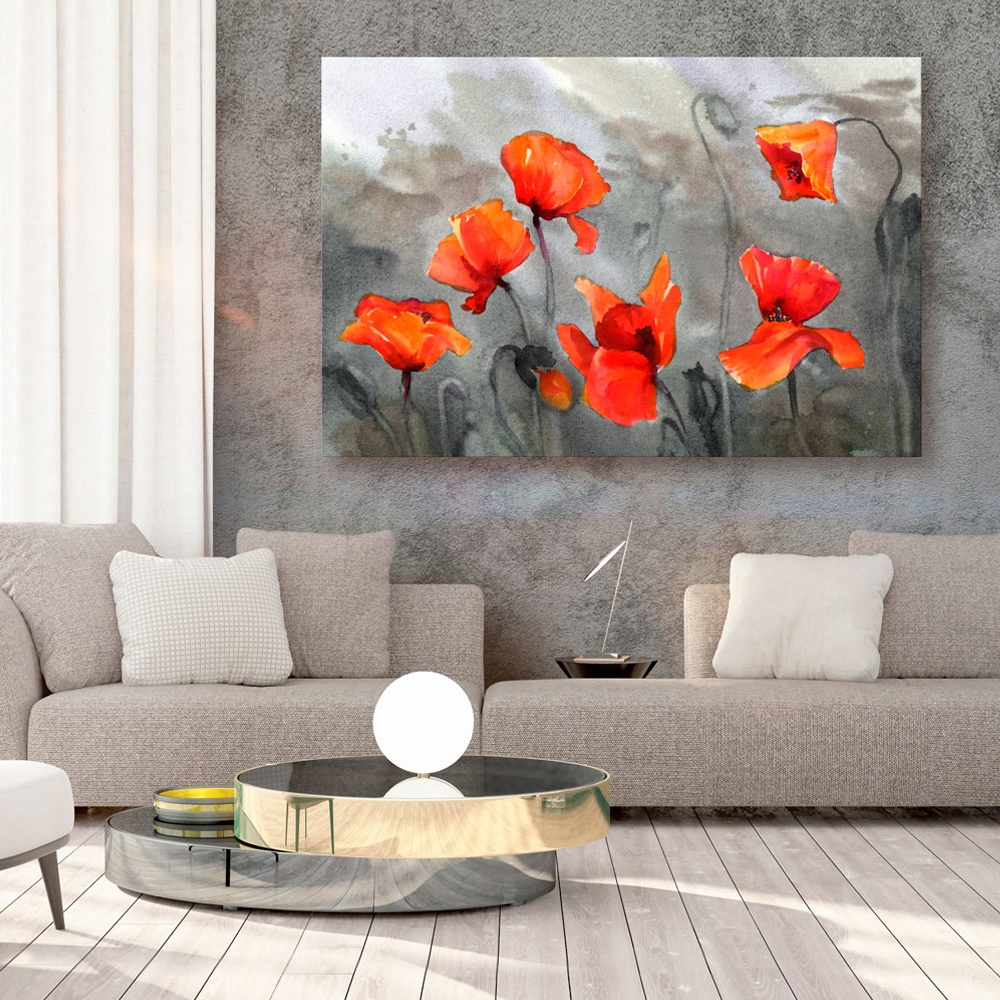 Tavla Arkiio Poppies Akvarellfärg
