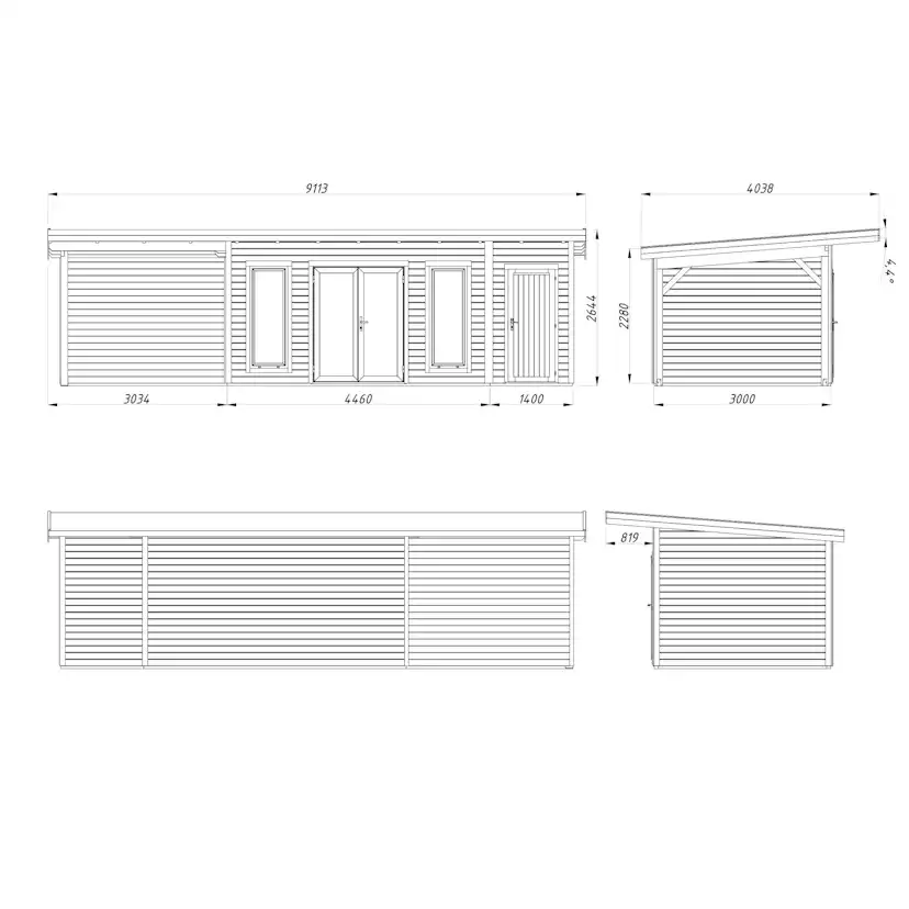 Stuga Palmako Aurelia 25,6 m² (inv. 24,6 m²)
