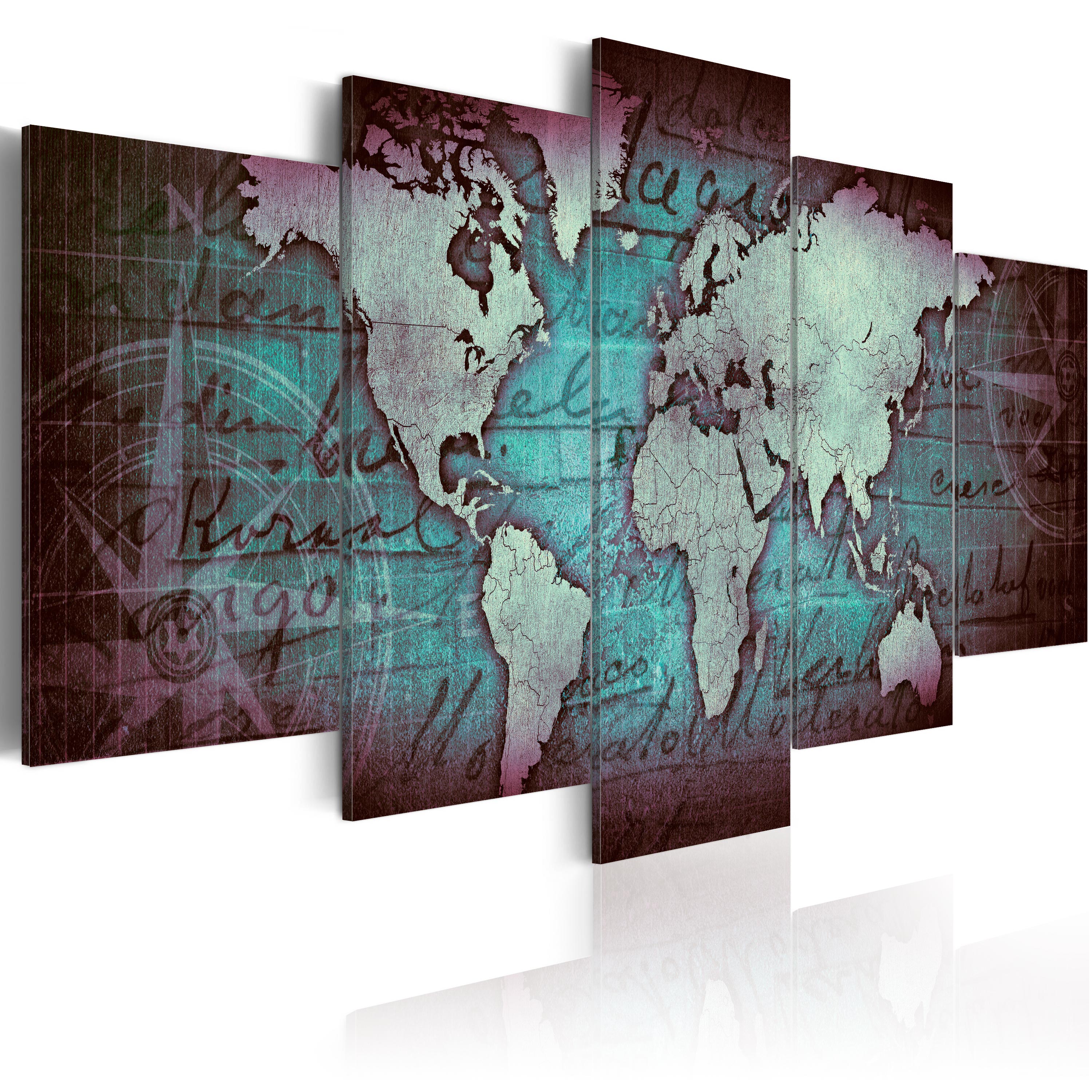Akrylglastavla Arkiio Bronze map II 100x50