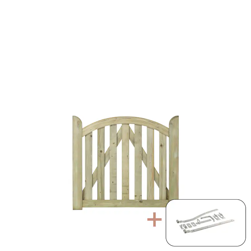 Enkelgrind PLUS Ligno inkl. Beslag Vänster