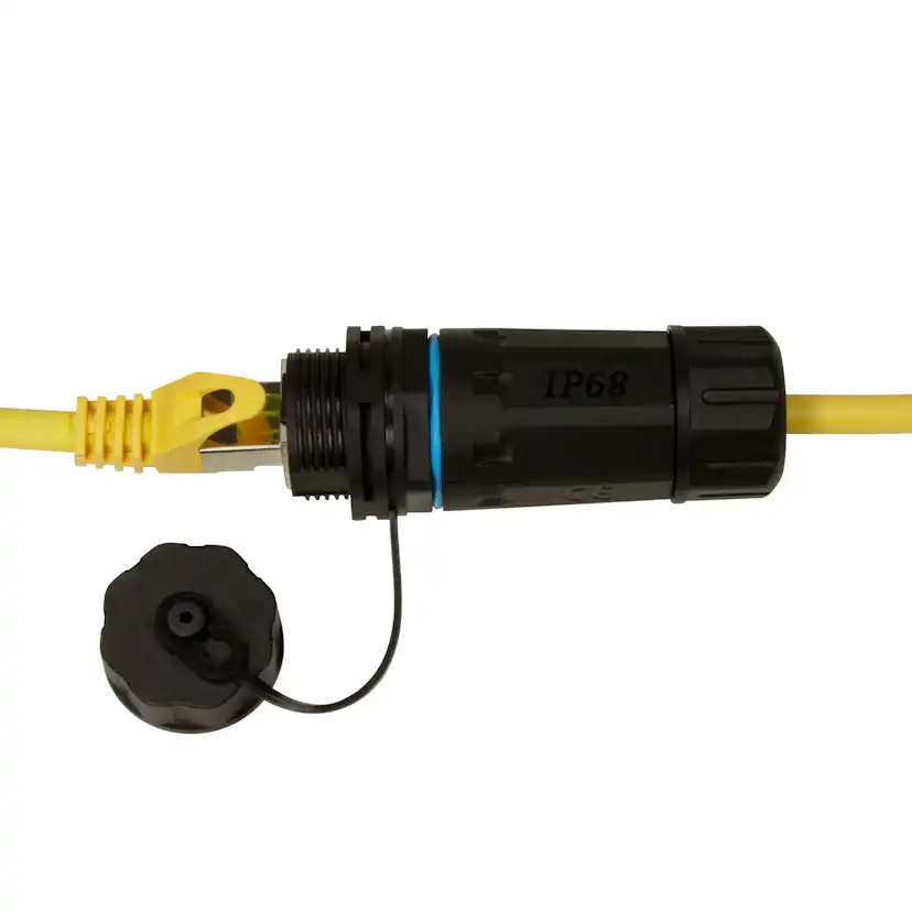 CAT6A Skruvkoppling Utomhus LogiLink 2 x RJ45 IP68 Med Kabelhylsa