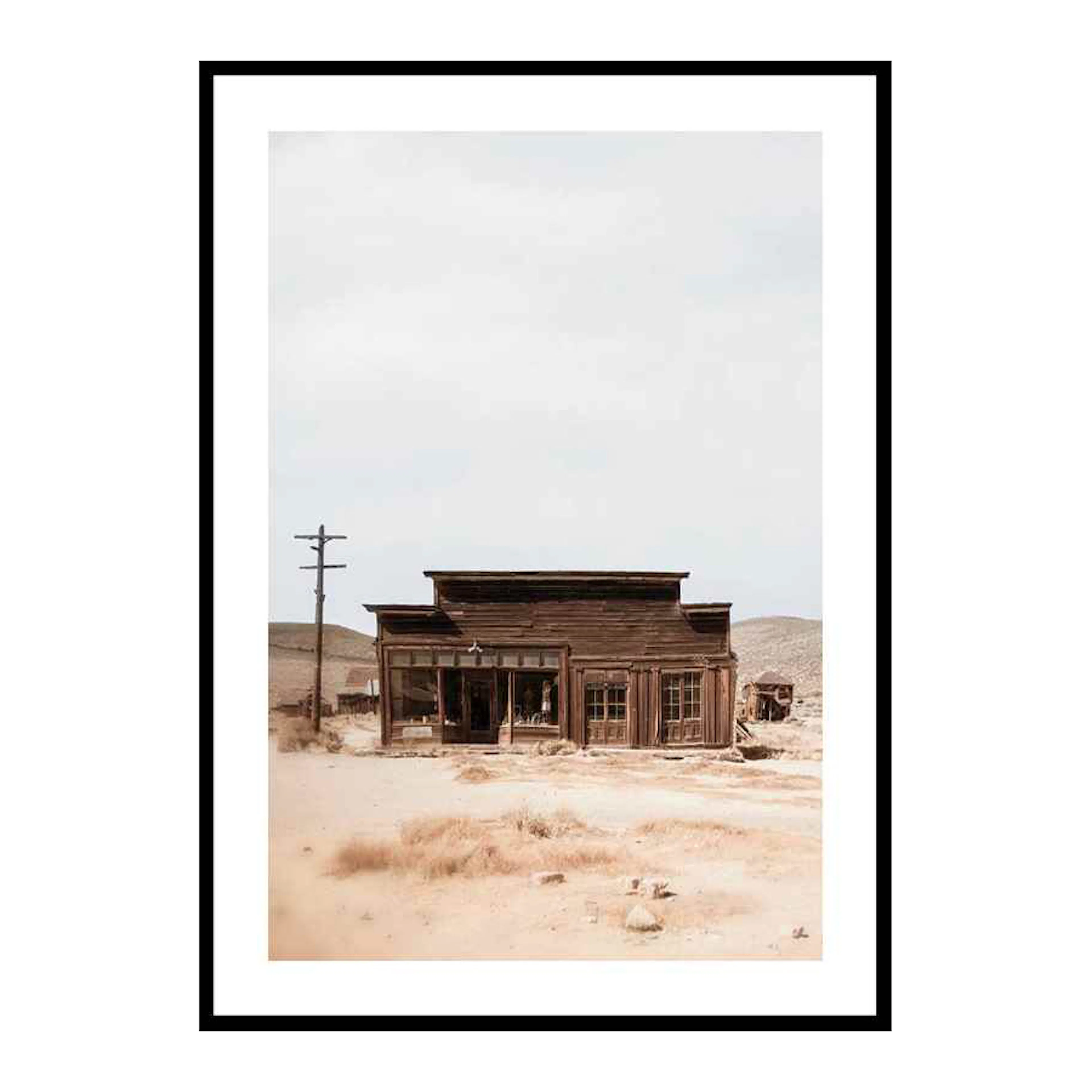 Wooden House In Desert 30x40 cm