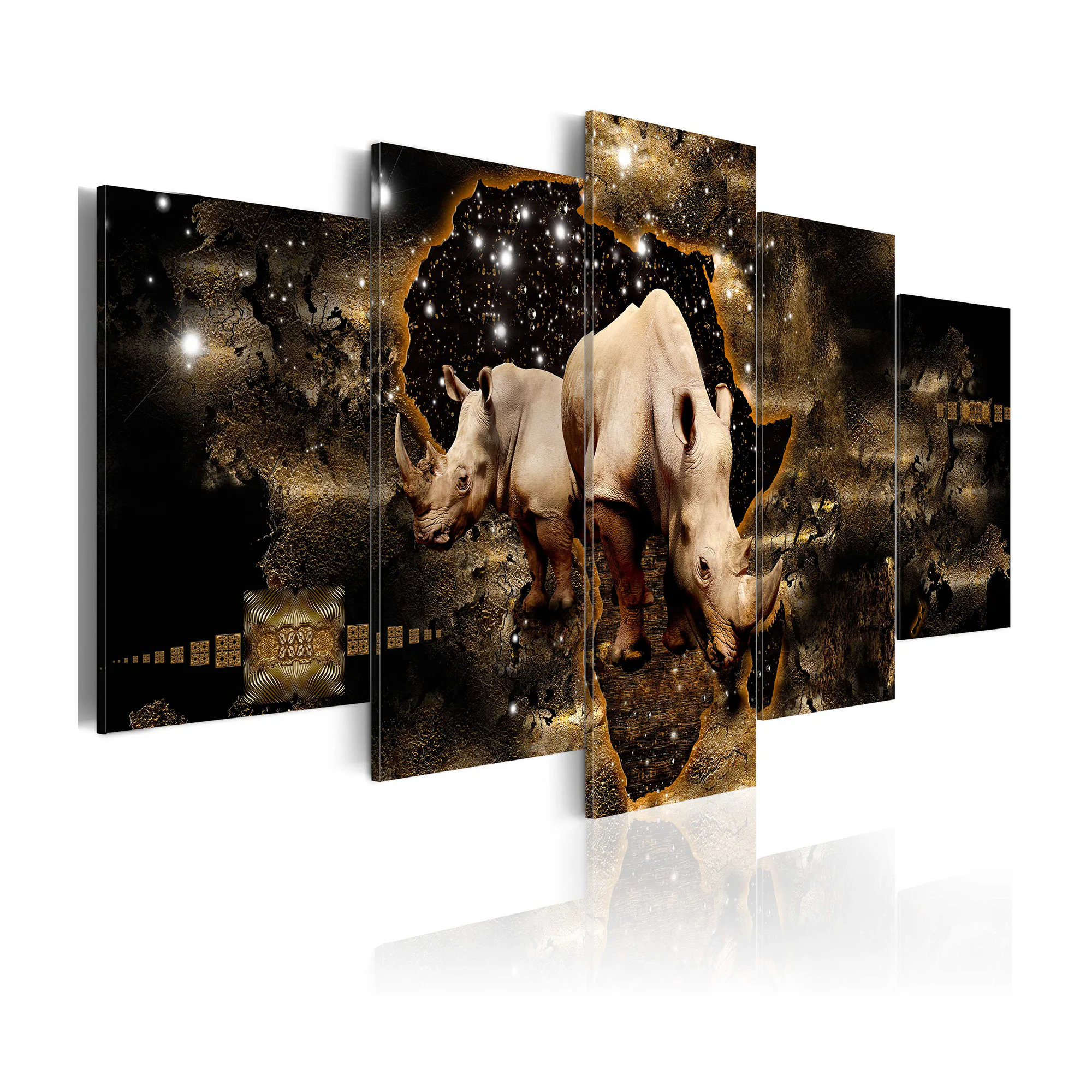 Tavla Arkiio Golden Rhino