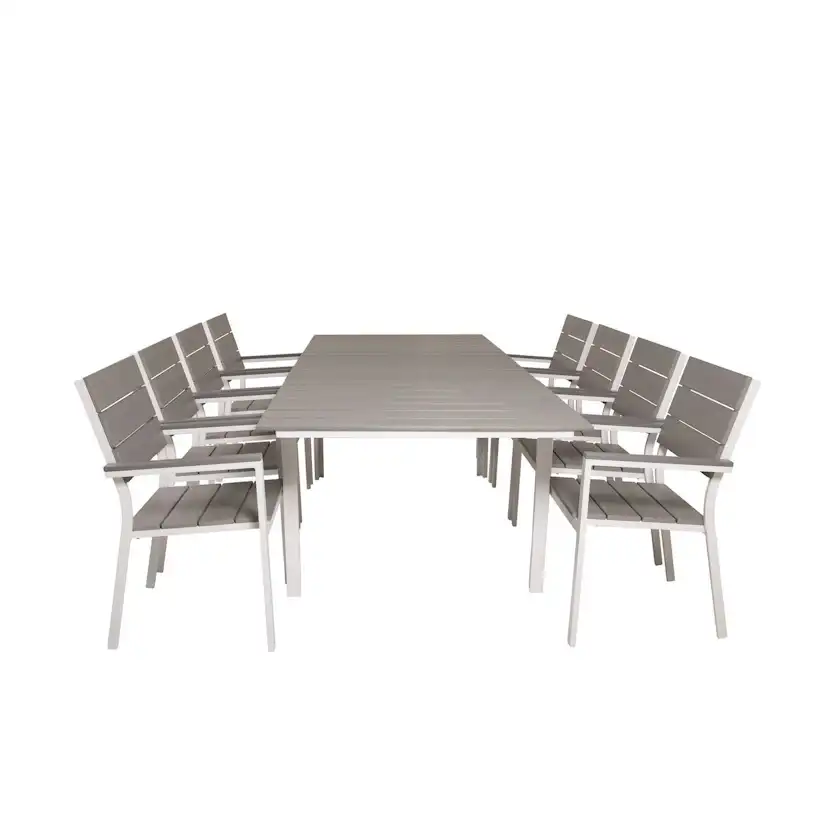 Matgrupp Venture Home Levels Förlängningsbar Matgrupp Utomhus 160cm med 8 Matstolar