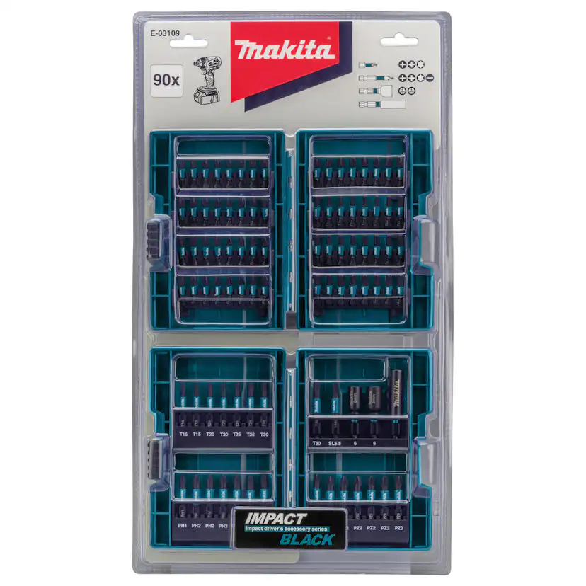 Bitsset Makita E-03109 90 delar