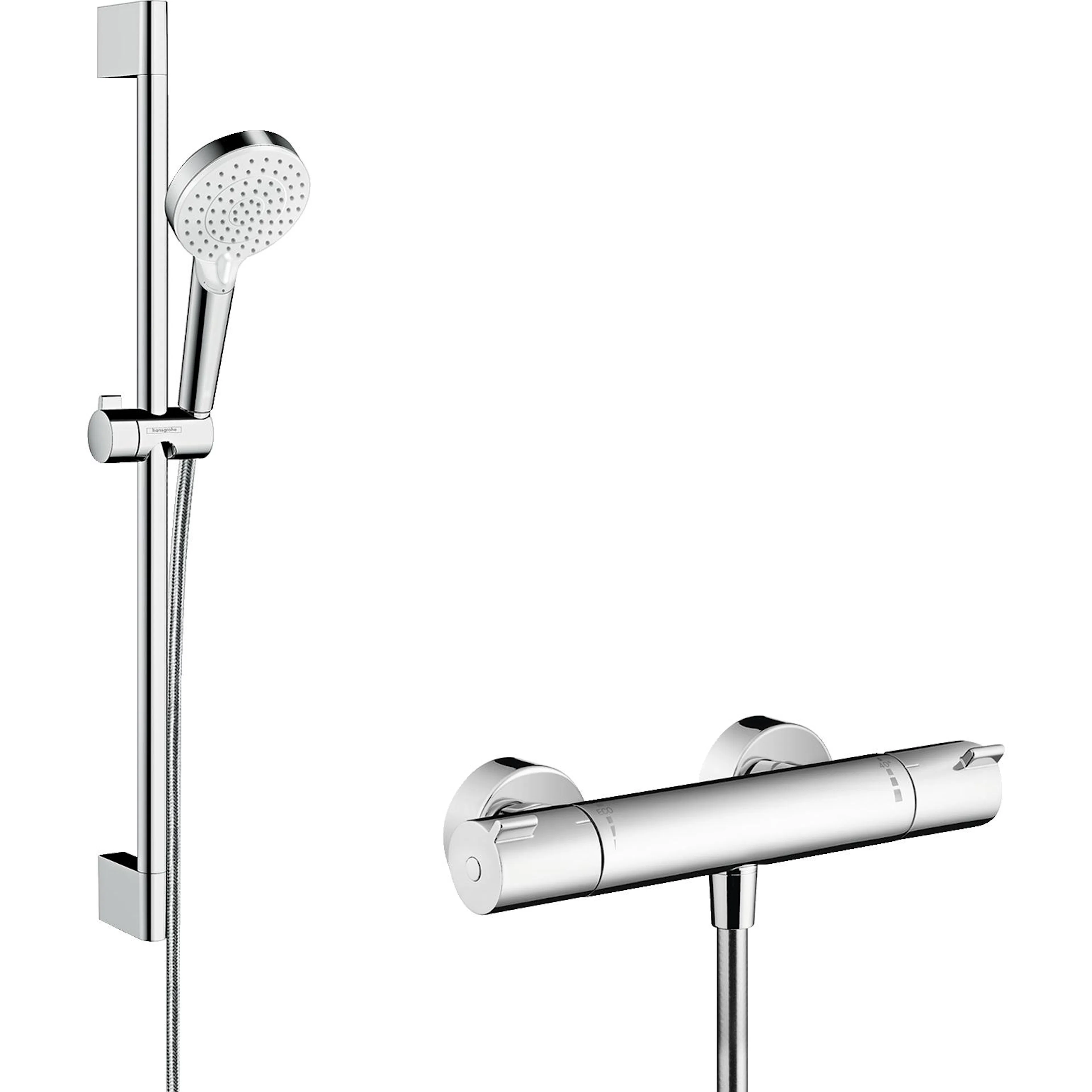 Crometta Duschsystem Vario med Ecostat 1001 CL termostat uta Med EcoSmart