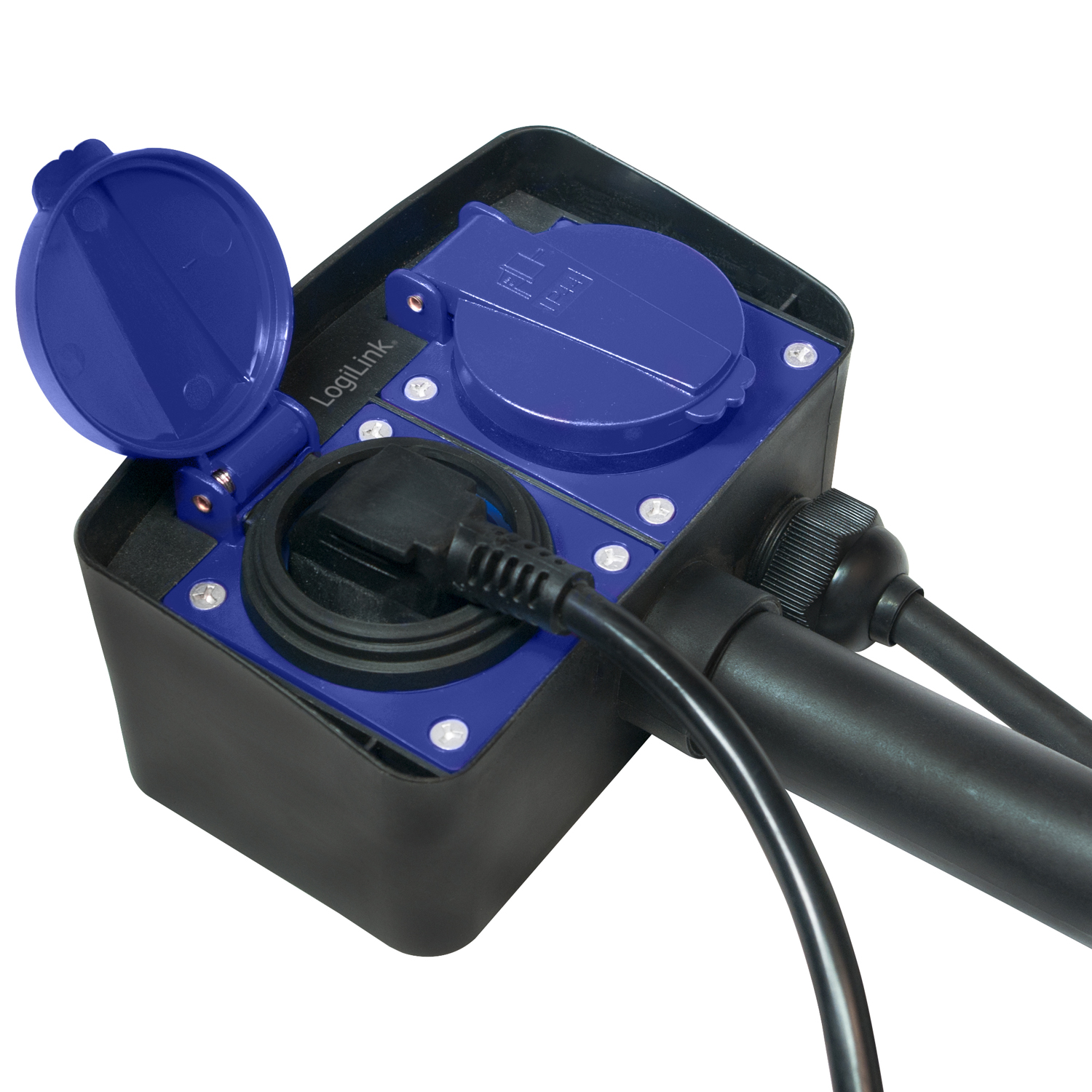 Grenuttag LogiLink 2-vägs Med Spett Utomhusbruk 2 m