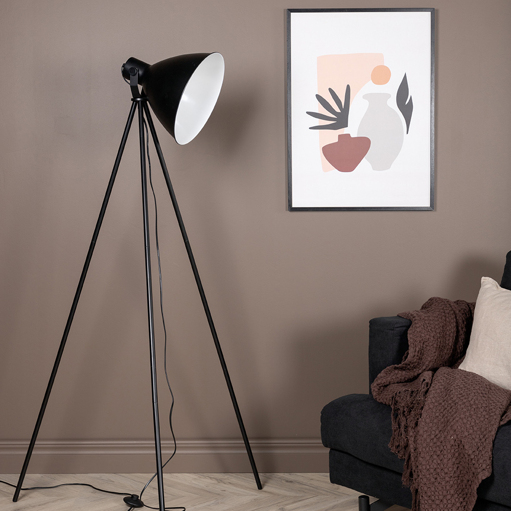 Tiv -Floor Lamp - Black/Black Svart