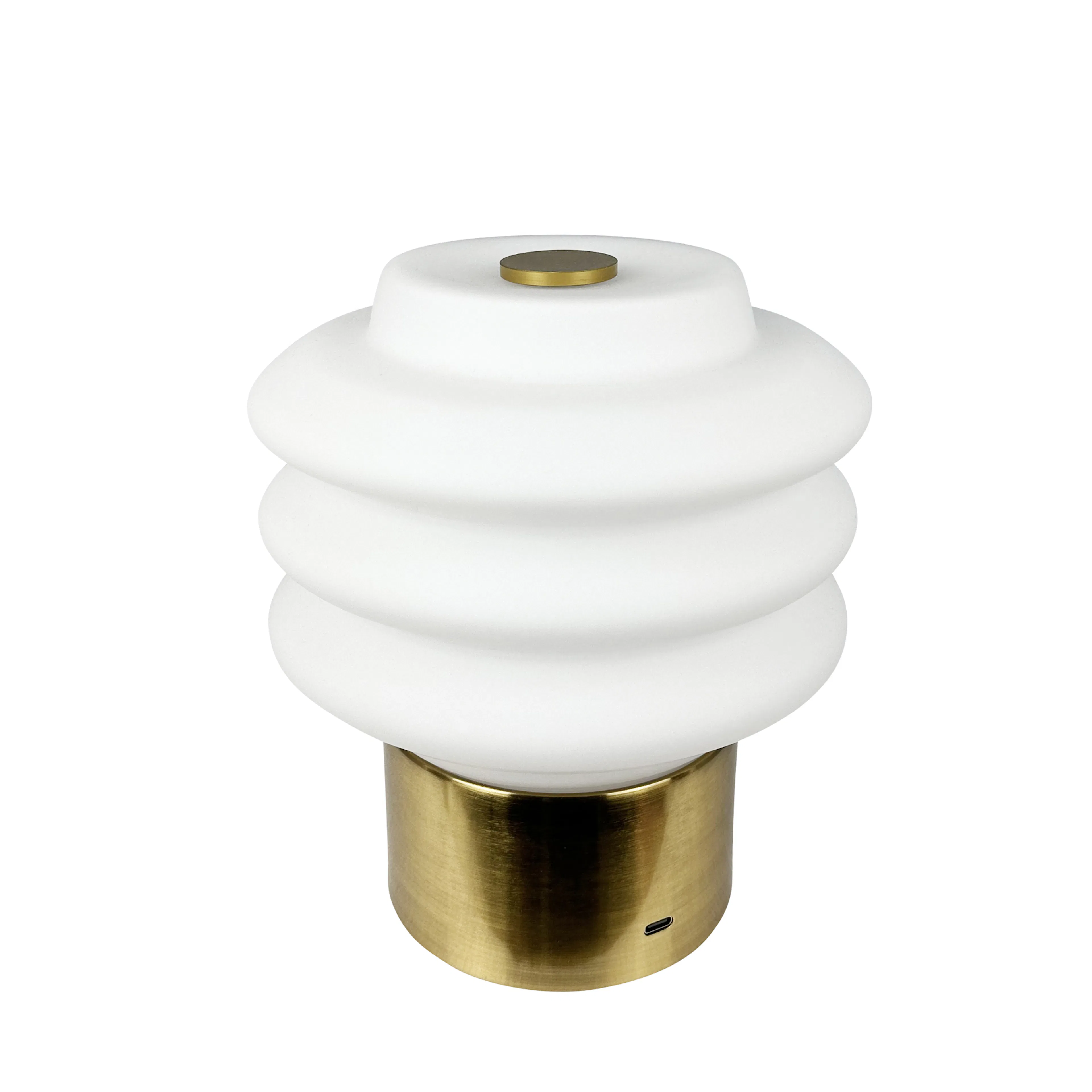 Portabel Bordslampa Dyberg Larsen Diva LED Vit/Mässing