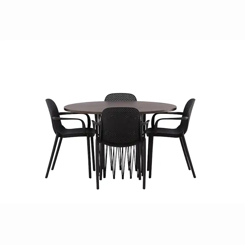 Matgrupp furniture/fashion Stone Rund med 4 Baltimore Stolar