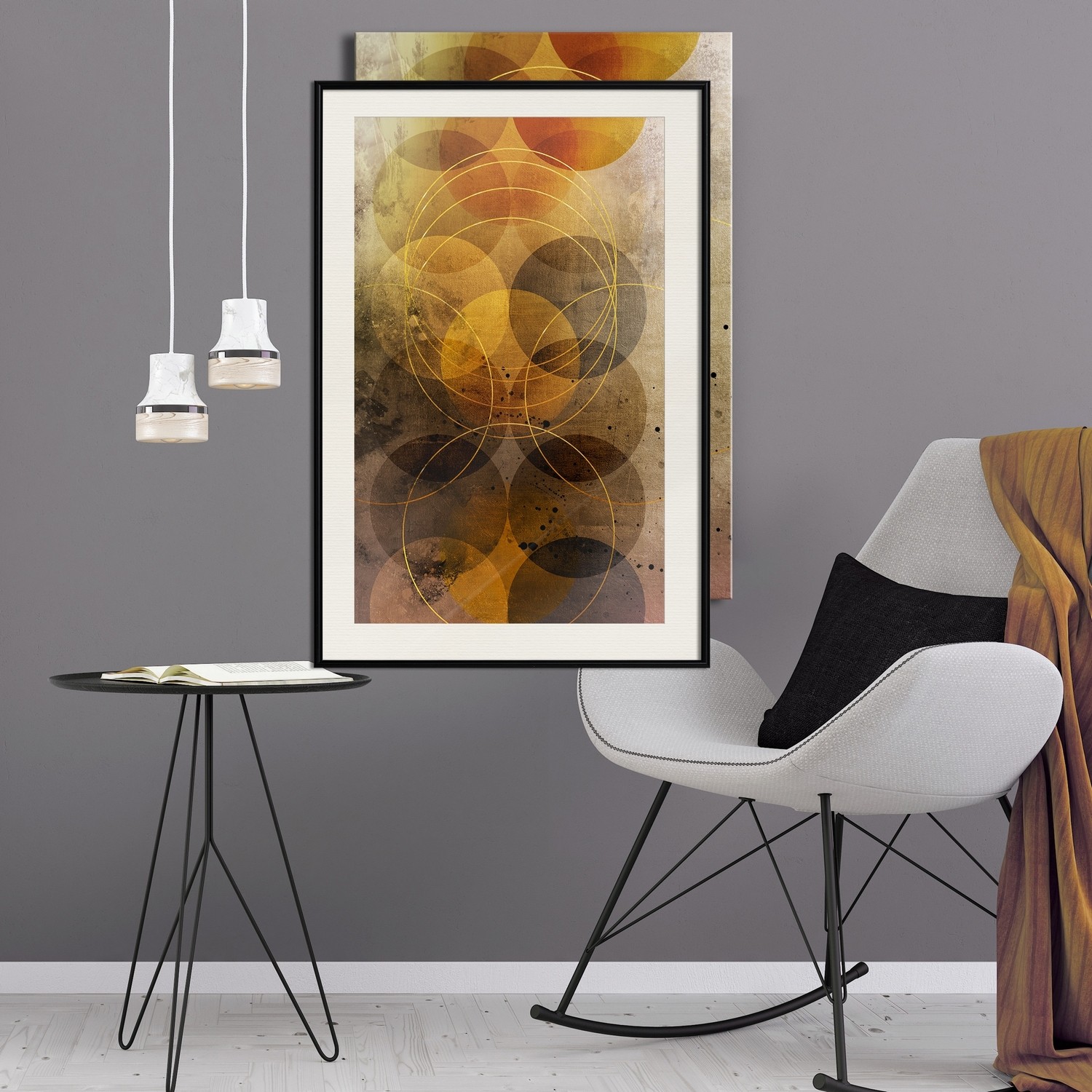 Affisch - Sun Journey [Poster] 30x45 Svart ram med passepartout, 30x45 cm