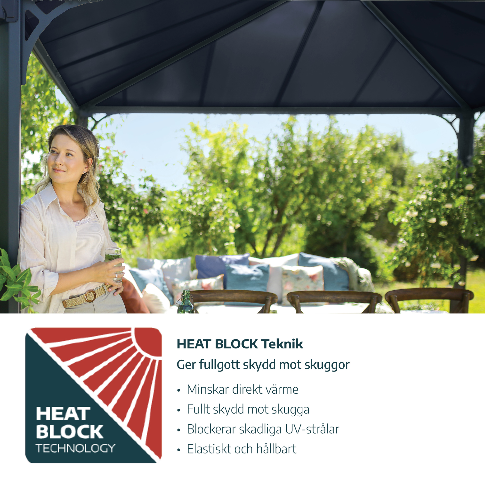 Canopia Tucson Hardtop Aluminium Paviljong För Hela Säsongen 3,6 X 4,3 m